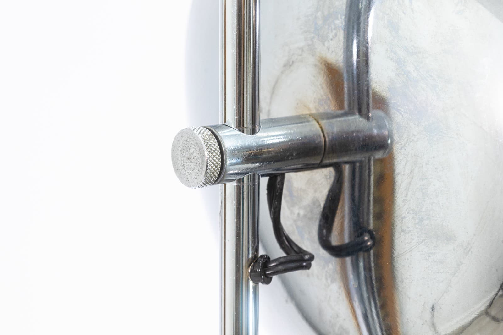 Vintage 1970s Space Age 3 Head Chrome Table Lamp - Thumbnail 5