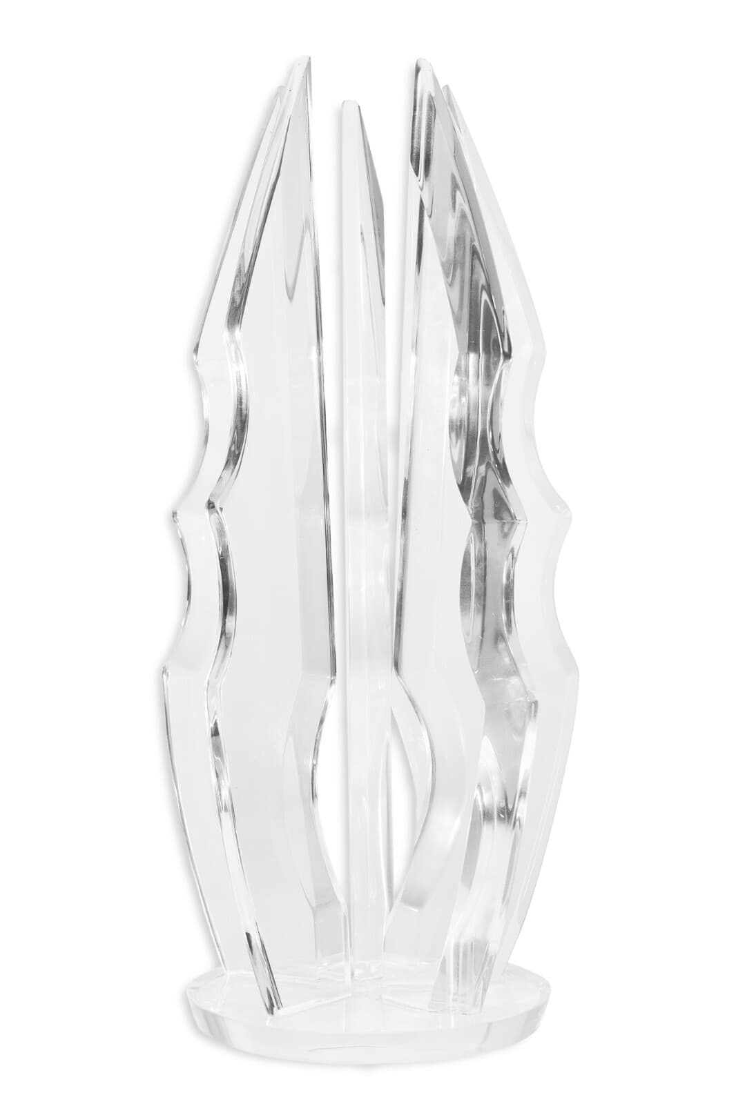 Post Modern Curved Lucite Table Sculpture Van Teal Style
