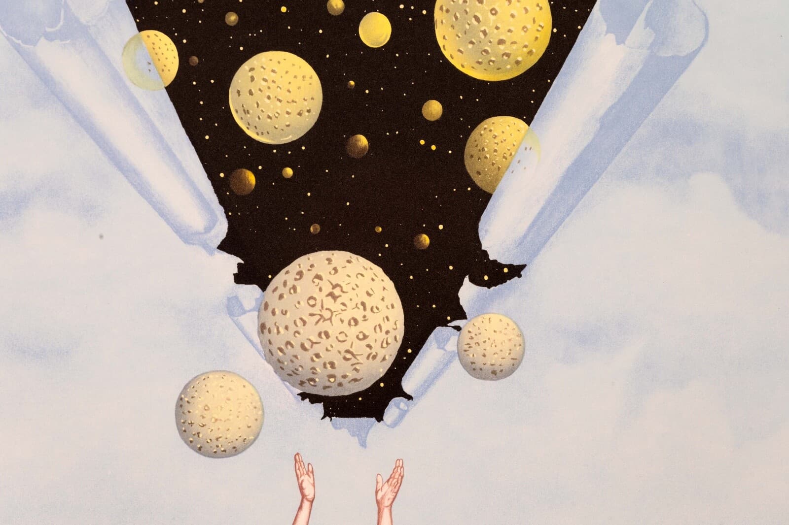 Tito Salomoni Catch a Star Signed Surreal Realism Lithograph on Paper 140/200 UF - Thumbnail 4