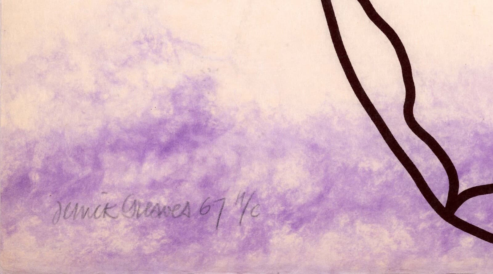Derrick Greaves Flower Signed Minimalist Modern Serigraph on Rice Paper H.C. UF - Thumbnail 6