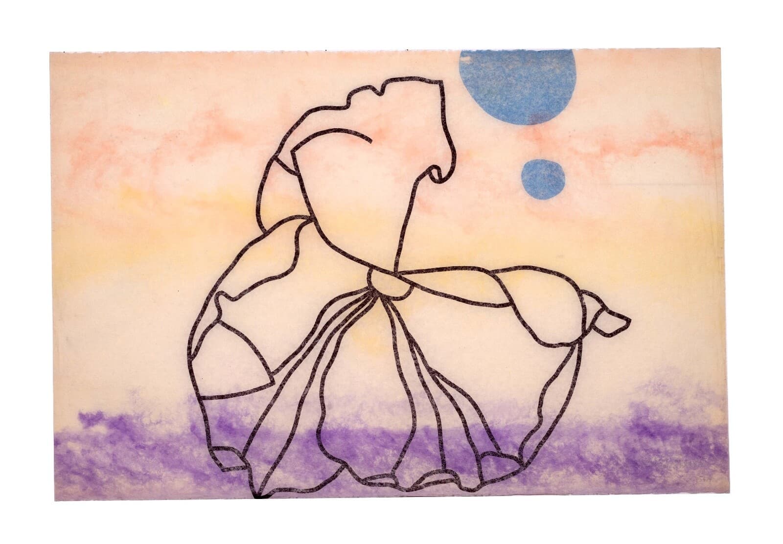 Derrick Greaves Flower Signed Minimalist Modern Serigraph on Rice Paper H.C. UF - Thumbnail 10