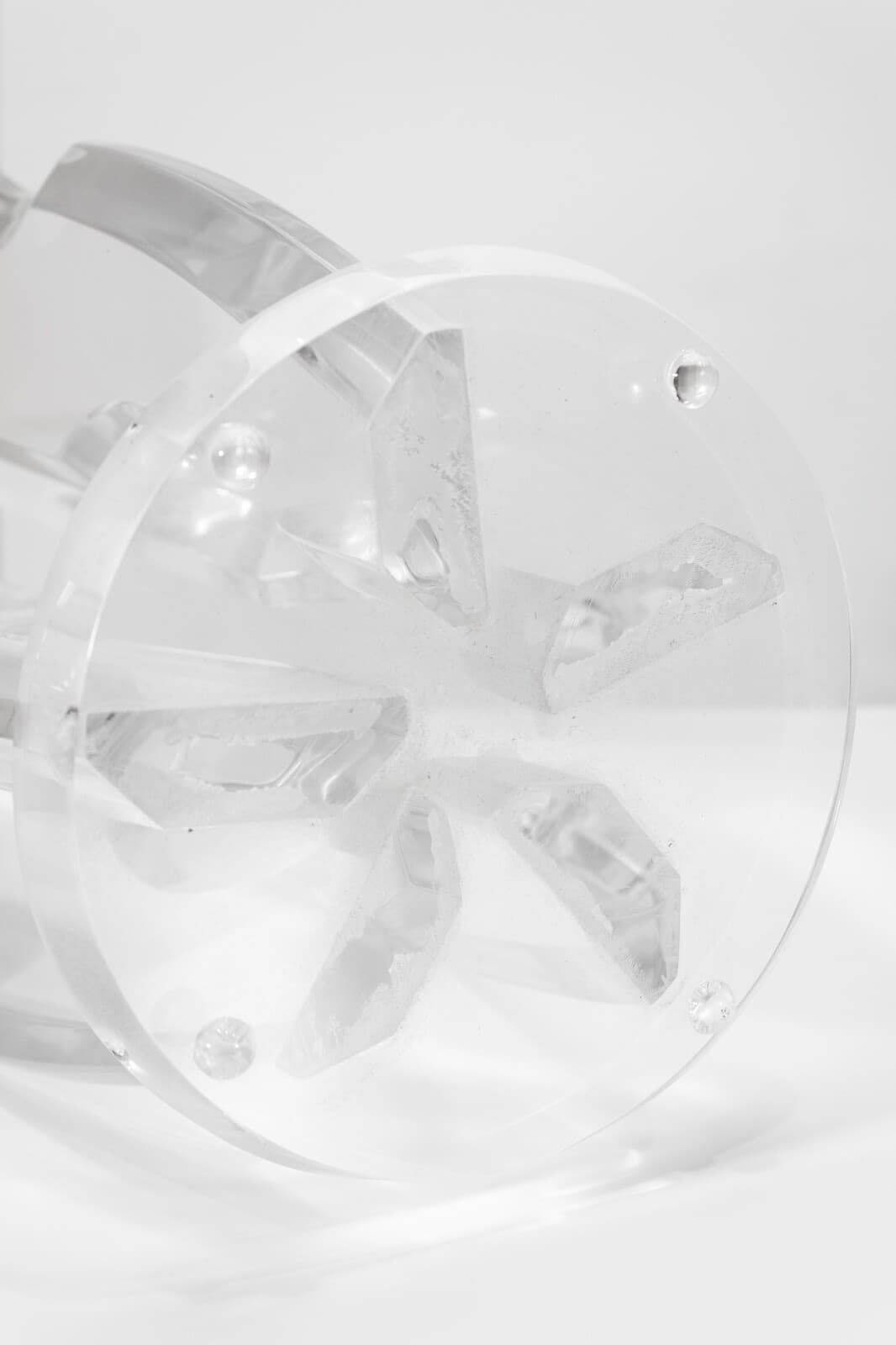 Post Modern Curved Lucite Table Sculpture Van Teal Style - Thumbnail 5