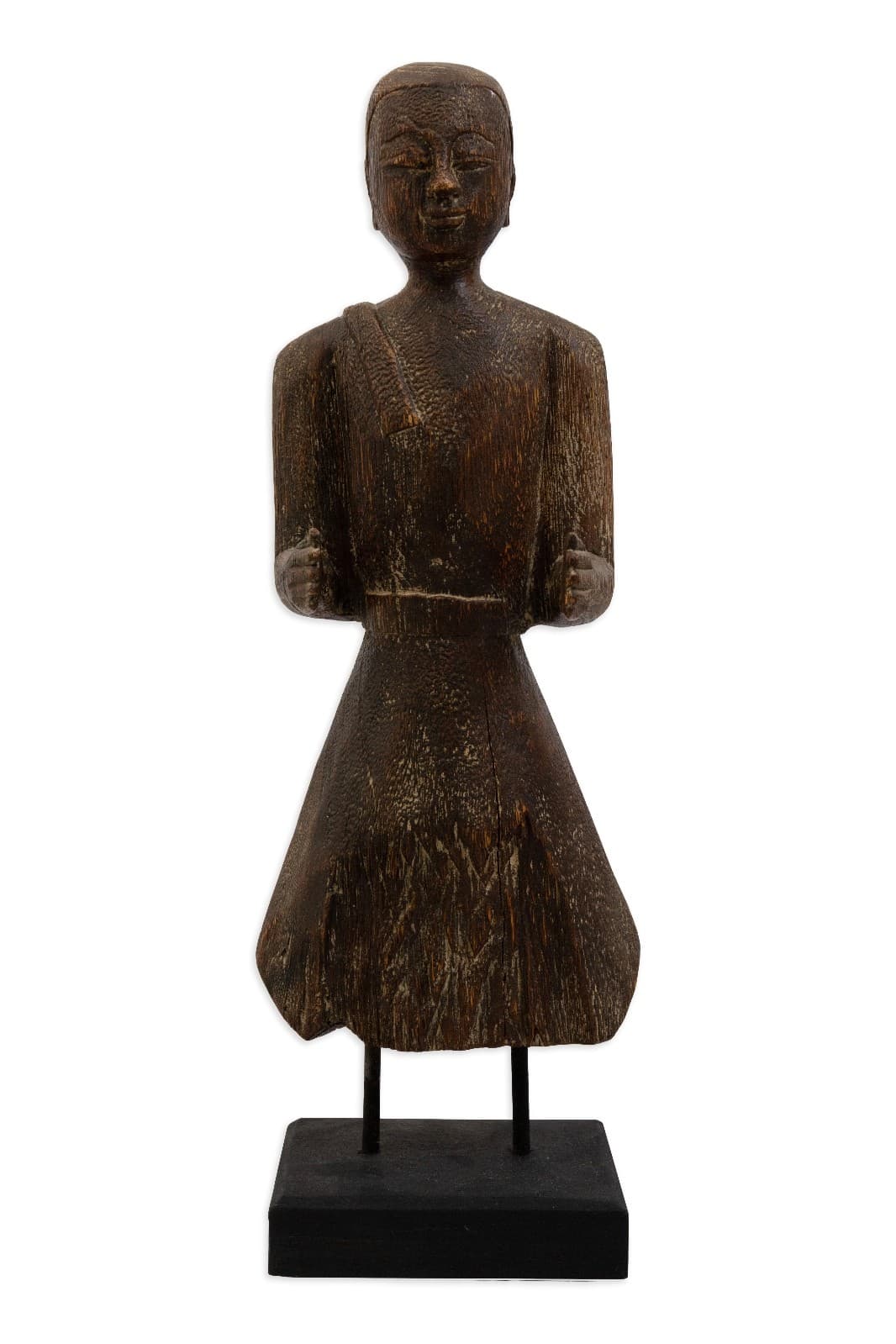 Female Tribal Wood Sculpture For Tozai Home - Thumbnail 2