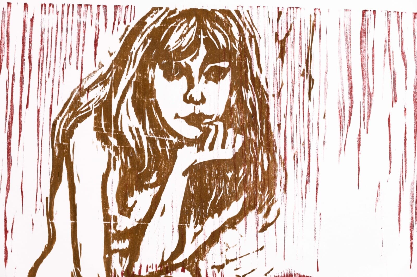 Frank Martin Susannah Signed Modern Figurative Woodcut on Paper 15/25 Unframed - Thumbnail 4