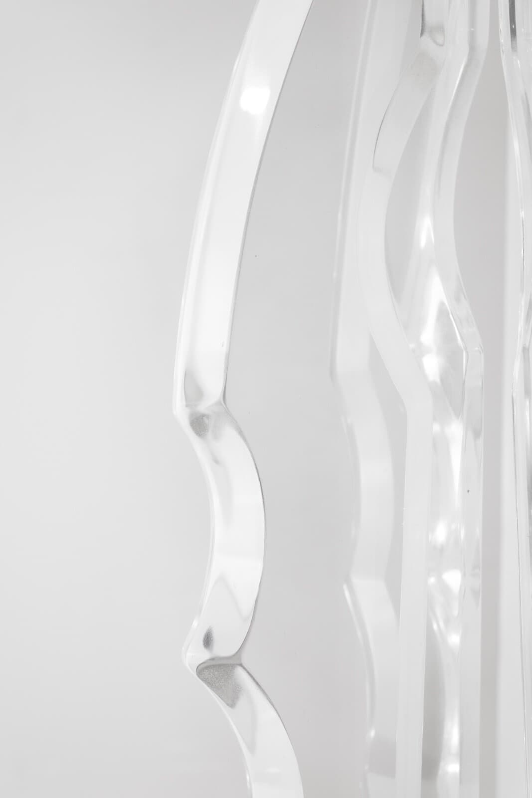 Post Modern Curved Lucite Table Sculpture Van Teal Style - Thumbnail 6