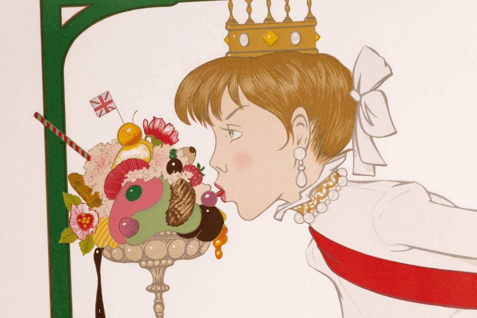 Philippe Noyer Princess Elodie & the Ice Cream Signed Art Nouveau Lithograph - Thumbnail 5