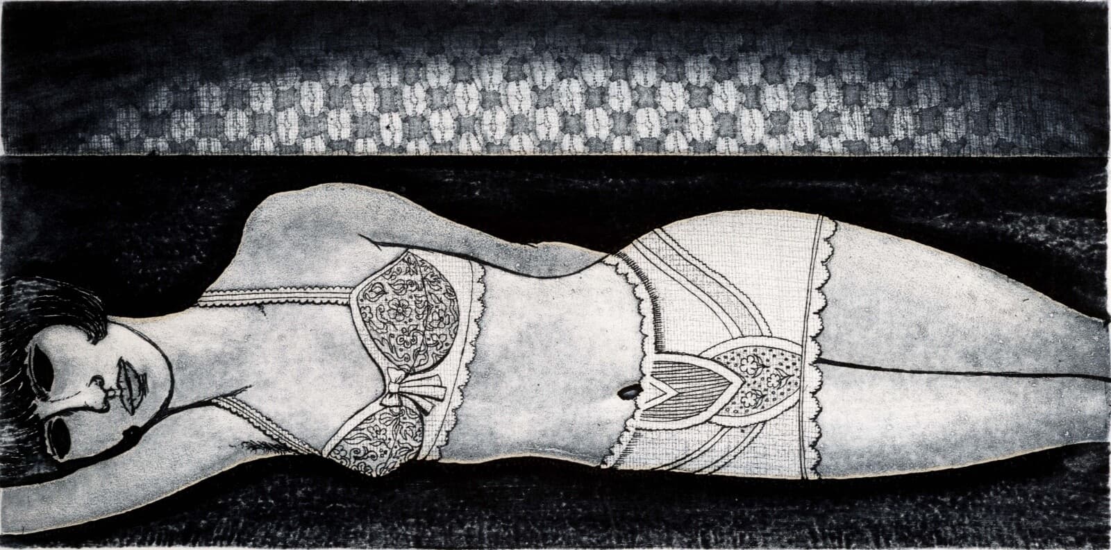 Frank Martin Two Figures, Blue Signed Modern Figurative Etching on Paper 33/50 - Thumbnail 5