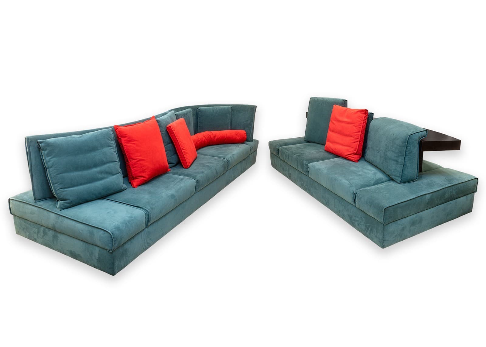Pair of Mauro Lipparini for Saporiti Italia Avedon Sofas 1980s Post Modern
