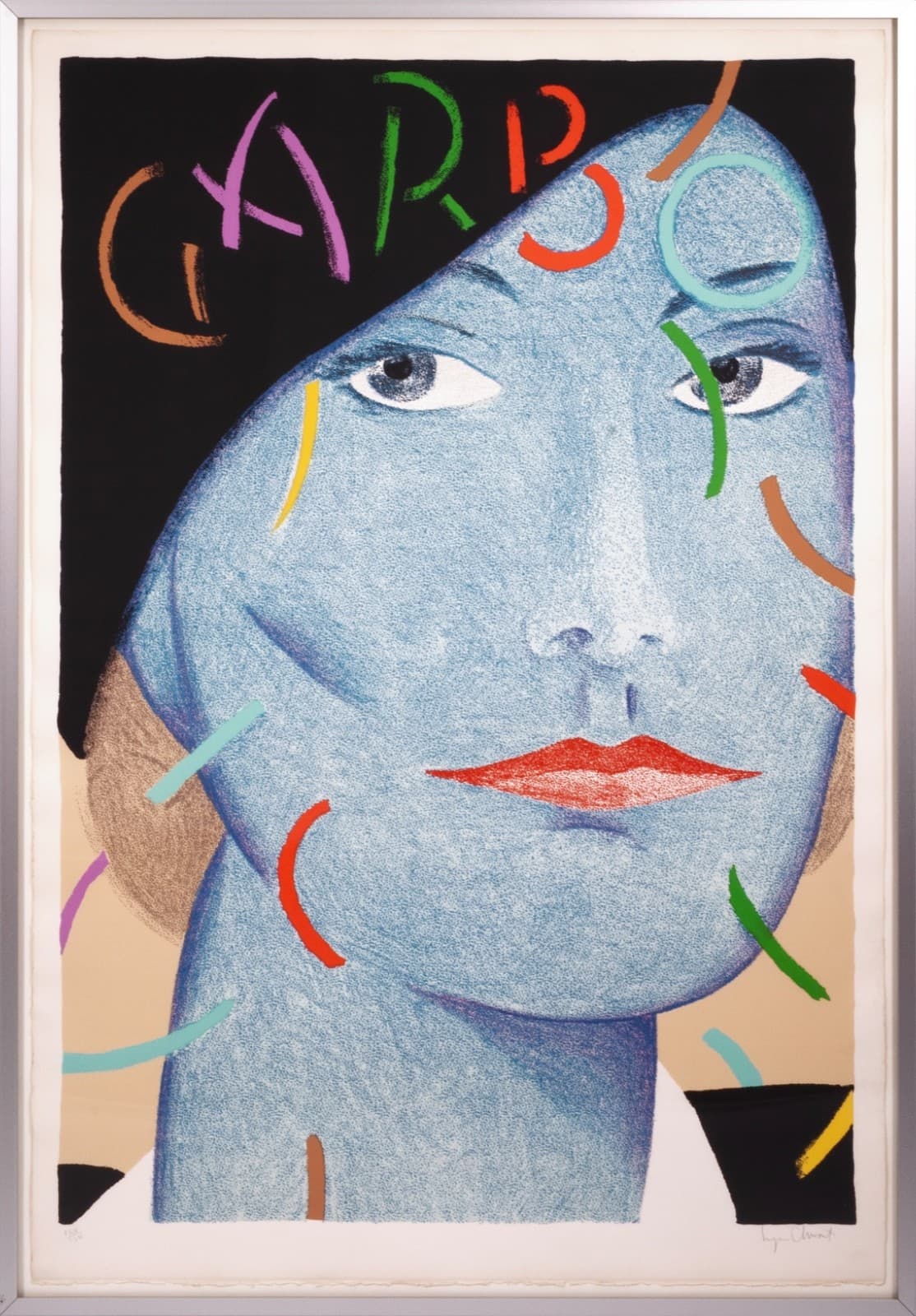 Seymour Chwast - Greta Garbo, 1989 Signed Postmodern Silkscreen on Paper 128/150