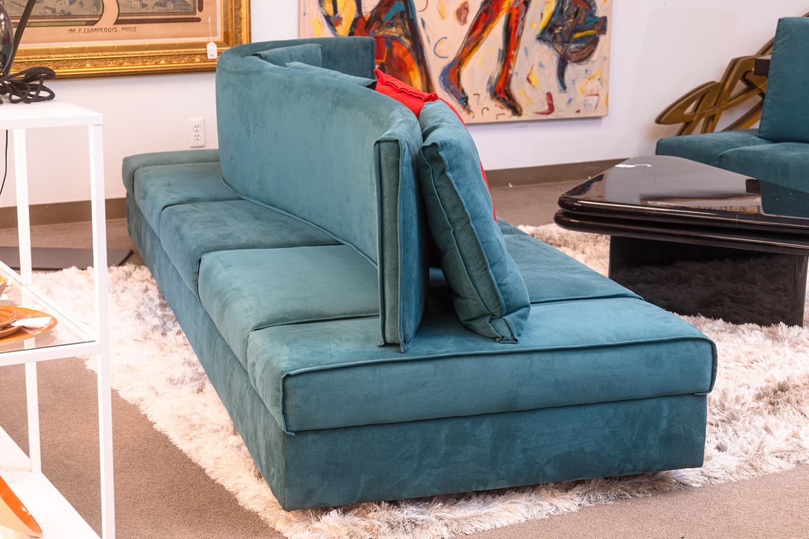 Pair of Mauro Lipparini for Saporiti Italia Avedon Sofas 1980s Post Modern - Thumbnail 9