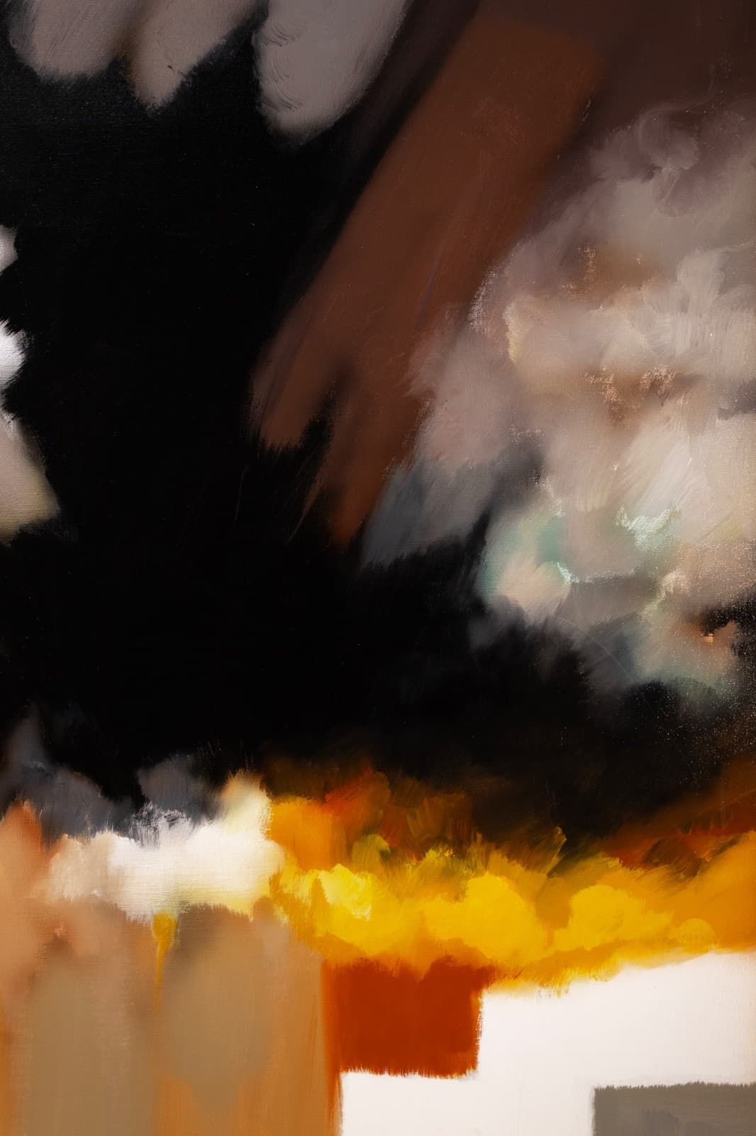 Robert Lawson - Cool Splash, 1950 Signed Modern Oil on Canvas Abstract Painting - Thumbnail 3