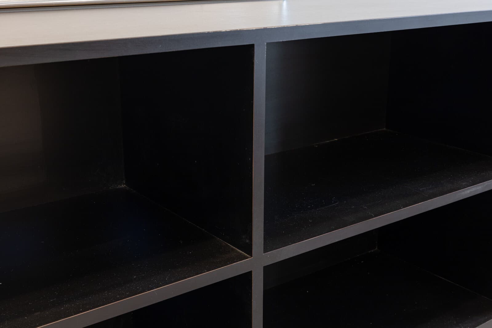 Post Modern Black Wood Modular Shelving Storage Unit - Thumbnail 4