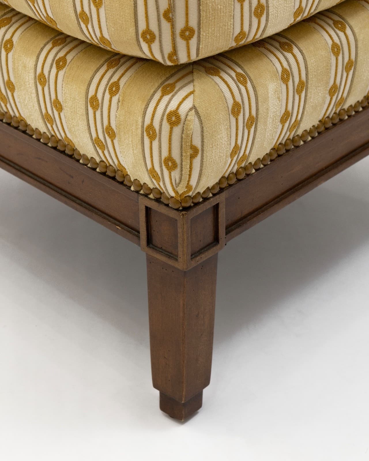 High Back Upholstered Baker Style Accent Slipper Chair - Thumbnail 7