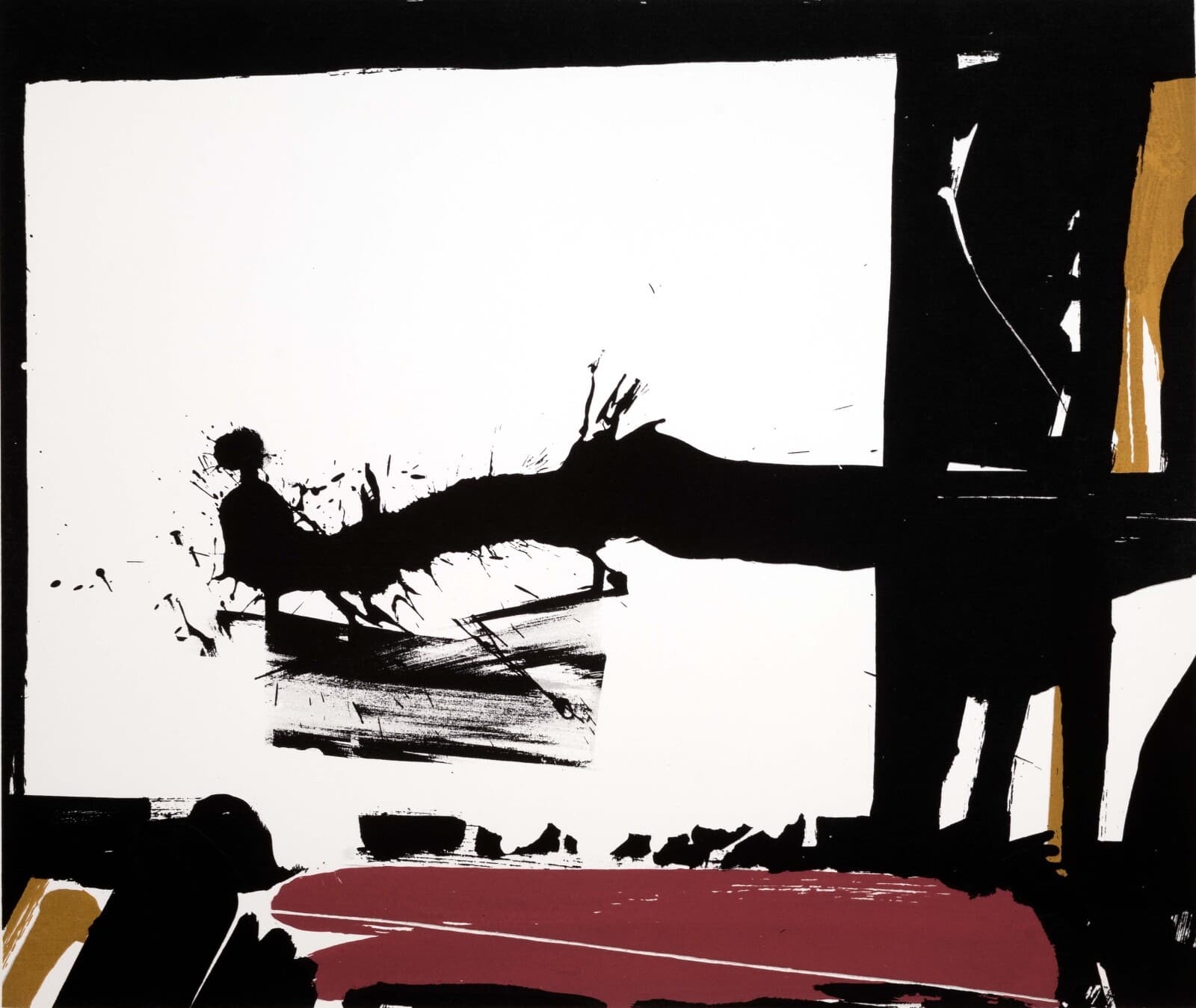 John Hultberg Sketch Signed Abstract Expressionist Silkscreen on Paper 3/200 UF - Thumbnail 3