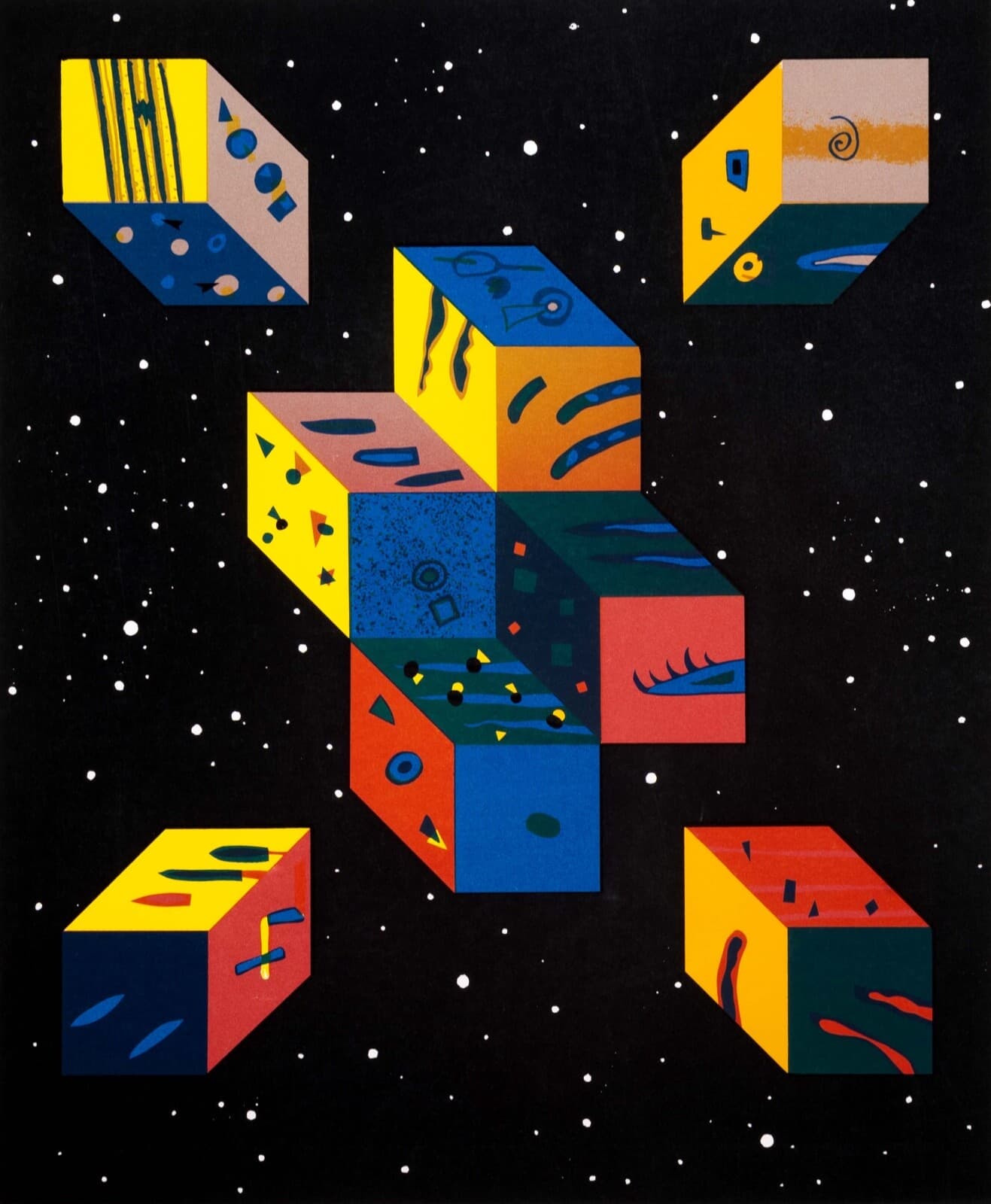 Peter Grass Beta Nova Signed Modern Space Age Silkscreen on Paper 200/200 UF - Thumbnail 3