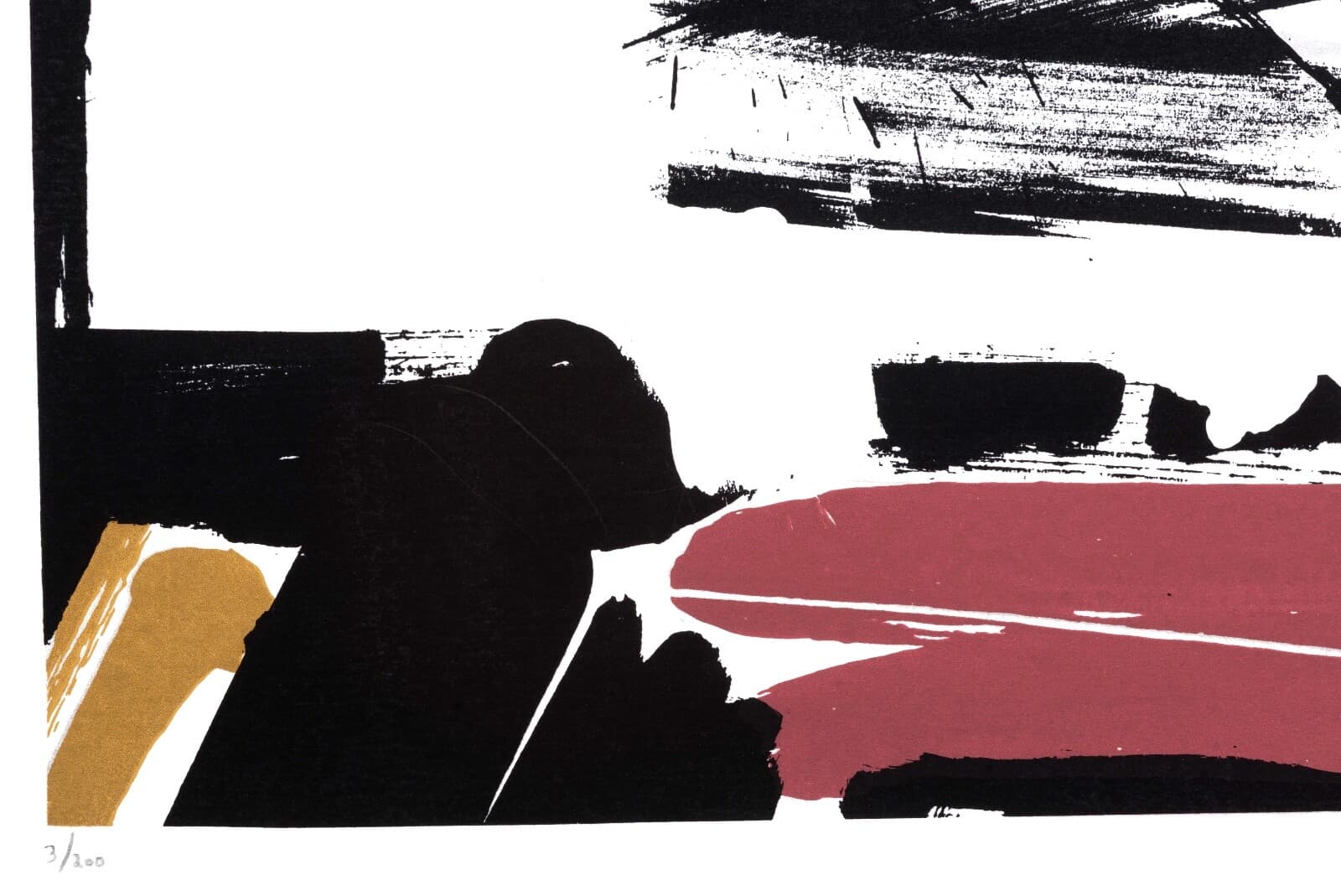 John Hultberg Sketch Signed Abstract Expressionist Silkscreen on Paper 3/200 UF - Thumbnail 4