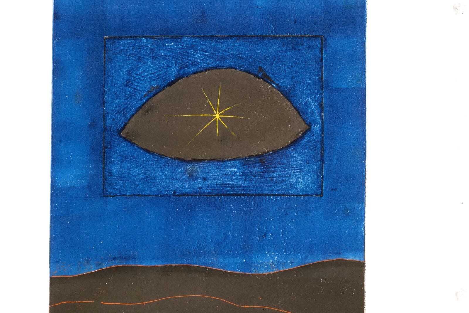 Alistair Grant Yellow Eye Signed Modernist Etching with Aquatint on Paper 11/50 - Thumbnail 5