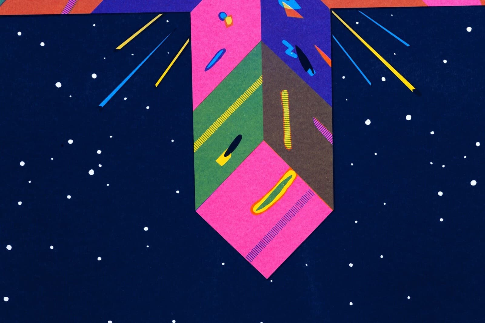 Peter Grass Arabian Nights #4 Signed Modern Space Age Silkscreen on Paper - Thumbnail 4
