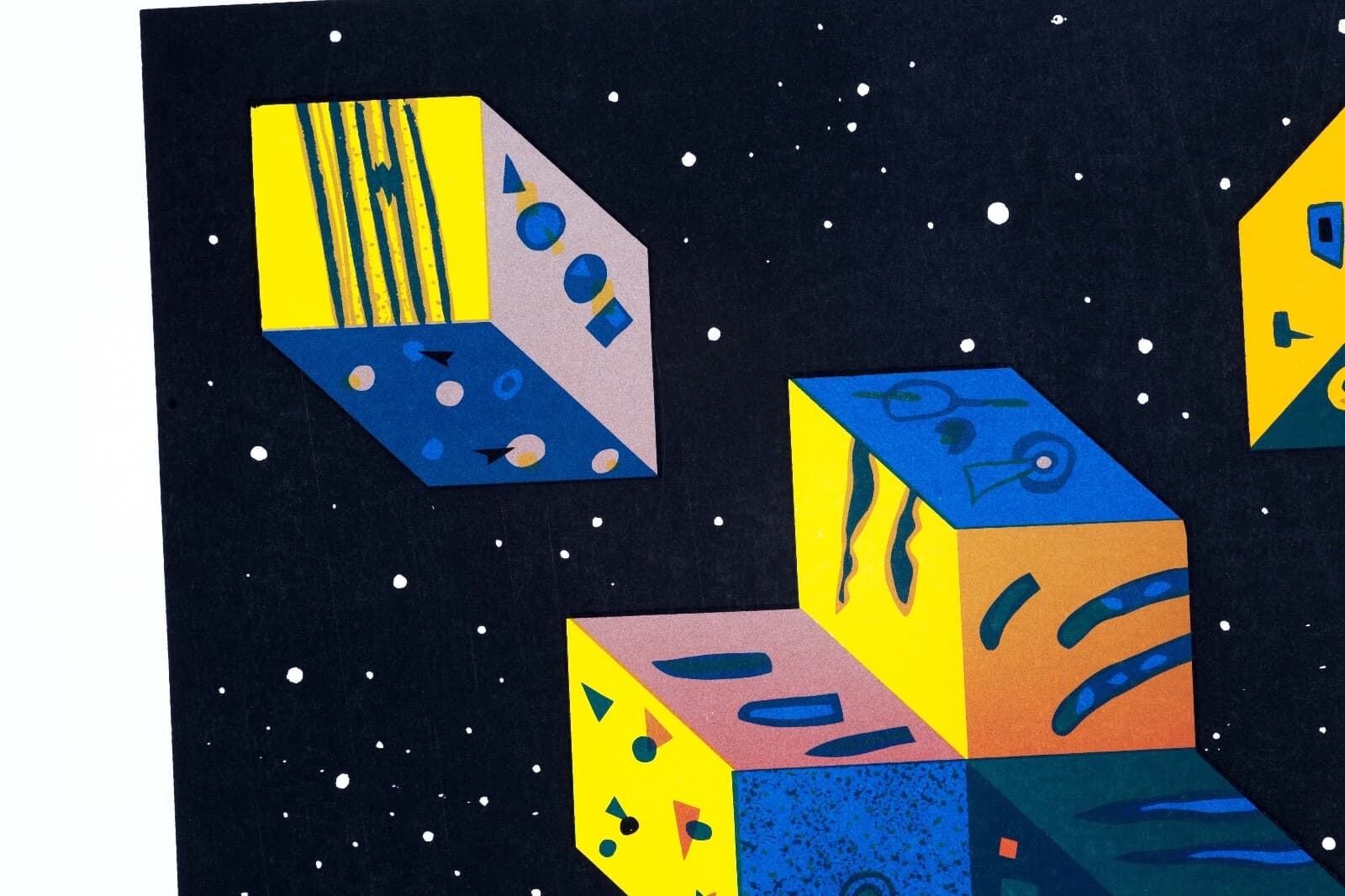 Peter Grass Beta Nova Signed Modern Space Age Silkscreen on Paper 200/200 UF - Thumbnail 5