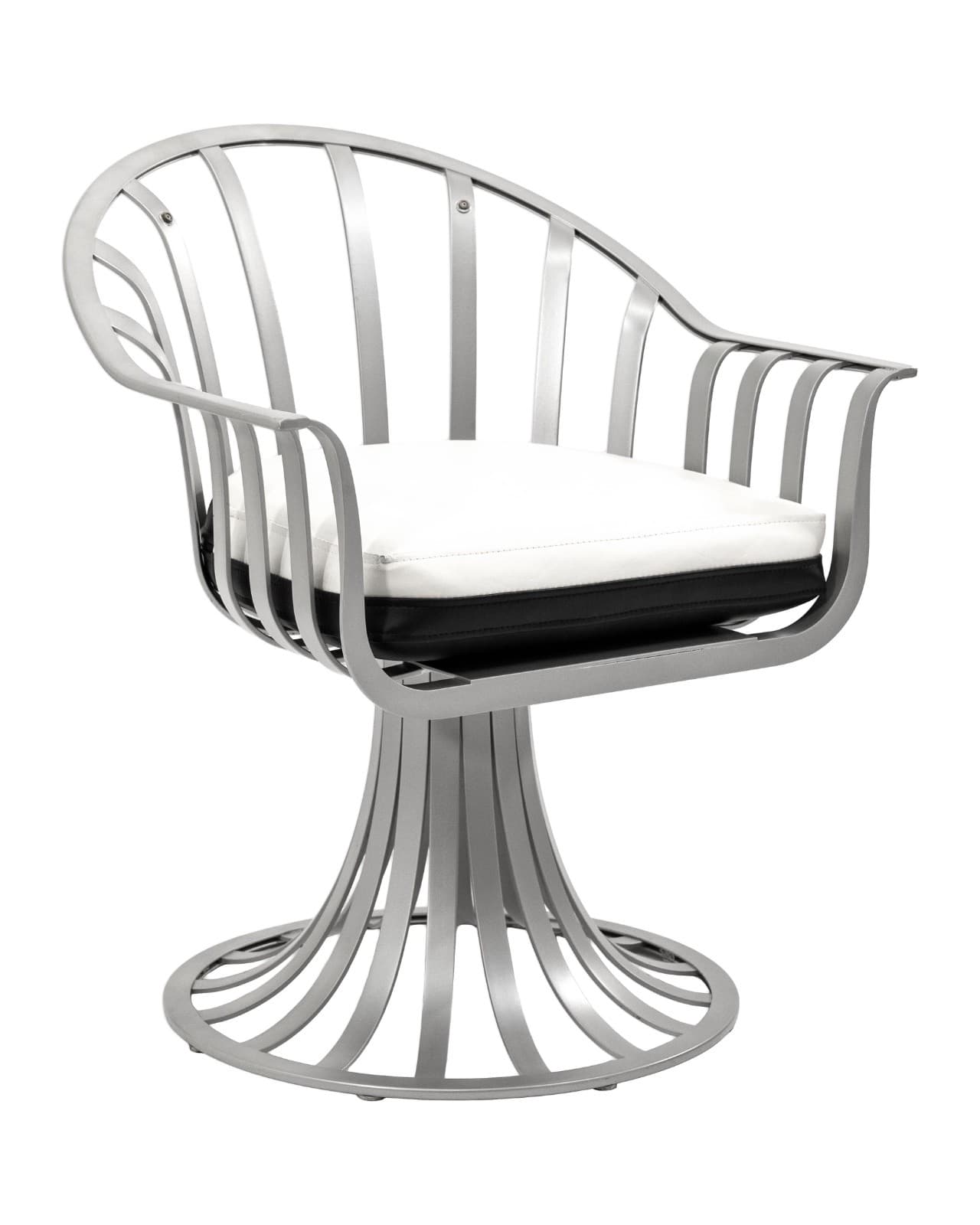 Pair Of Reversible Cushion Patio Chairs In The Style Of Russel Woodard - Thumbnail 2