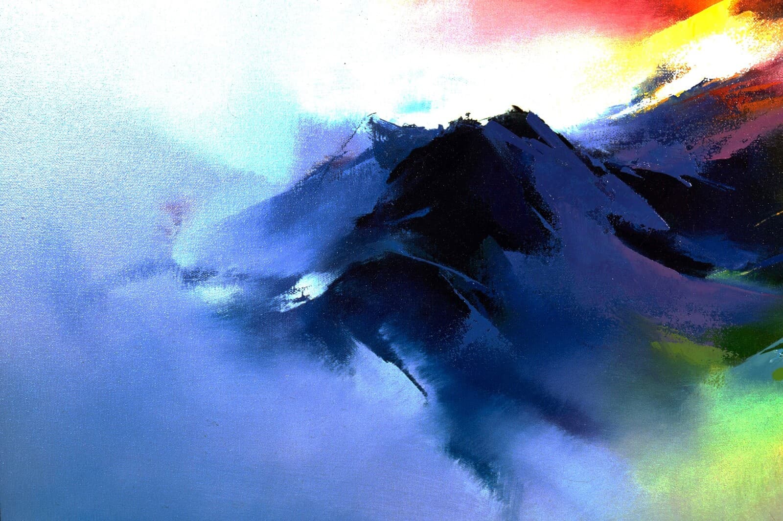 Hong Leung Celestial Vista Signed Contemporary Asian Giclee on Canvas 17/25 - Thumbnail 7