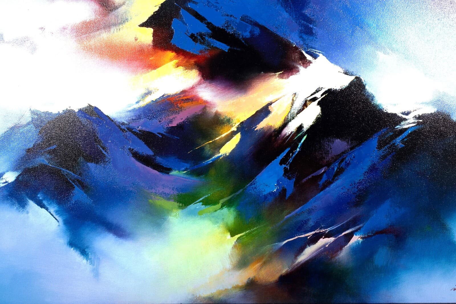 Hong Leung Celestial Vista Signed Contemporary Asian Giclee on Canvas 17/25 - Thumbnail 5
