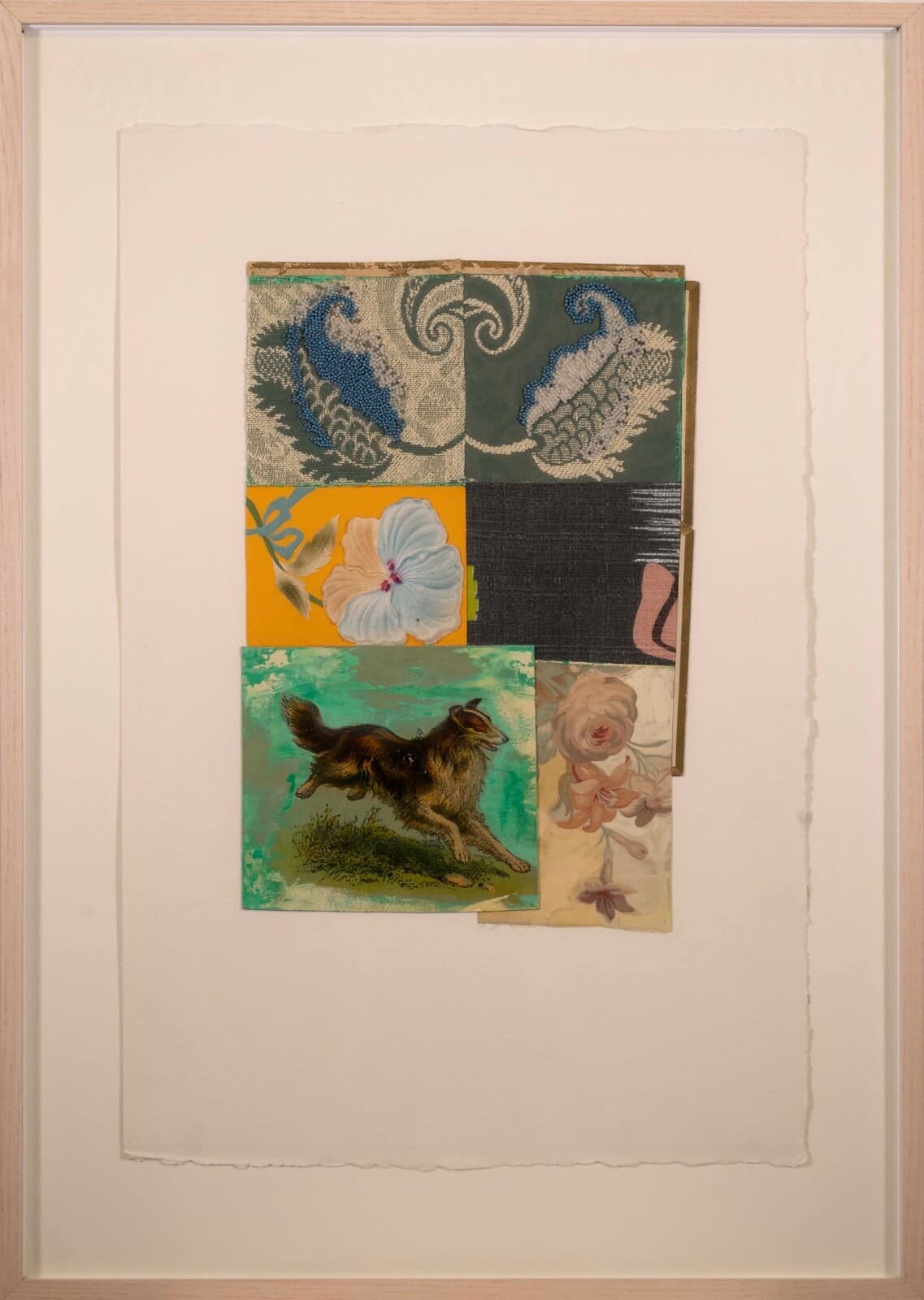 Randa Newland Untitled (Collie) Contemporary Mixed Media & Collage Framed 2002 - Thumbnail 2