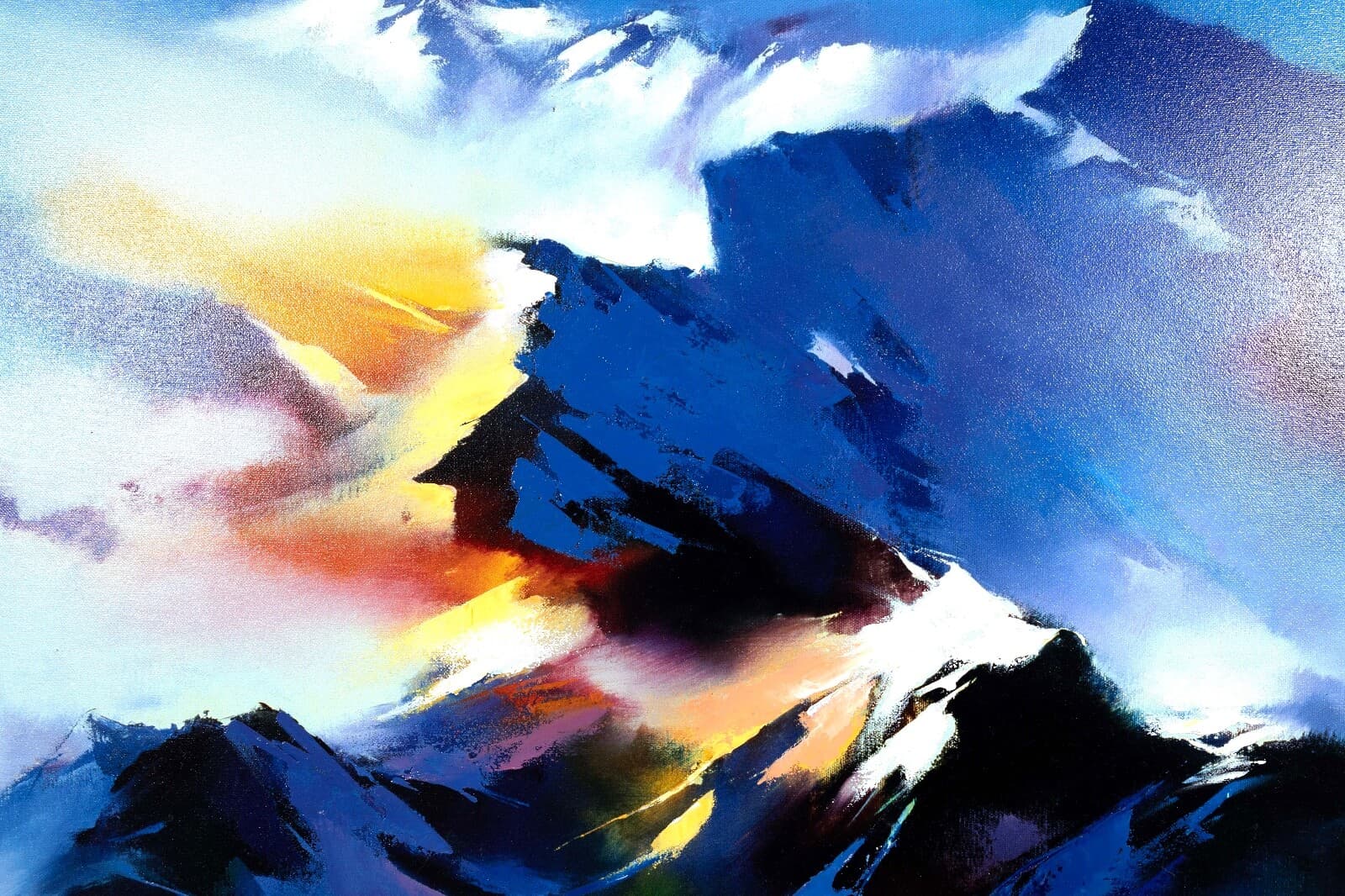 Hong Leung Celestial Vista Signed Contemporary Asian Giclee on Canvas 17/25 - Thumbnail 3