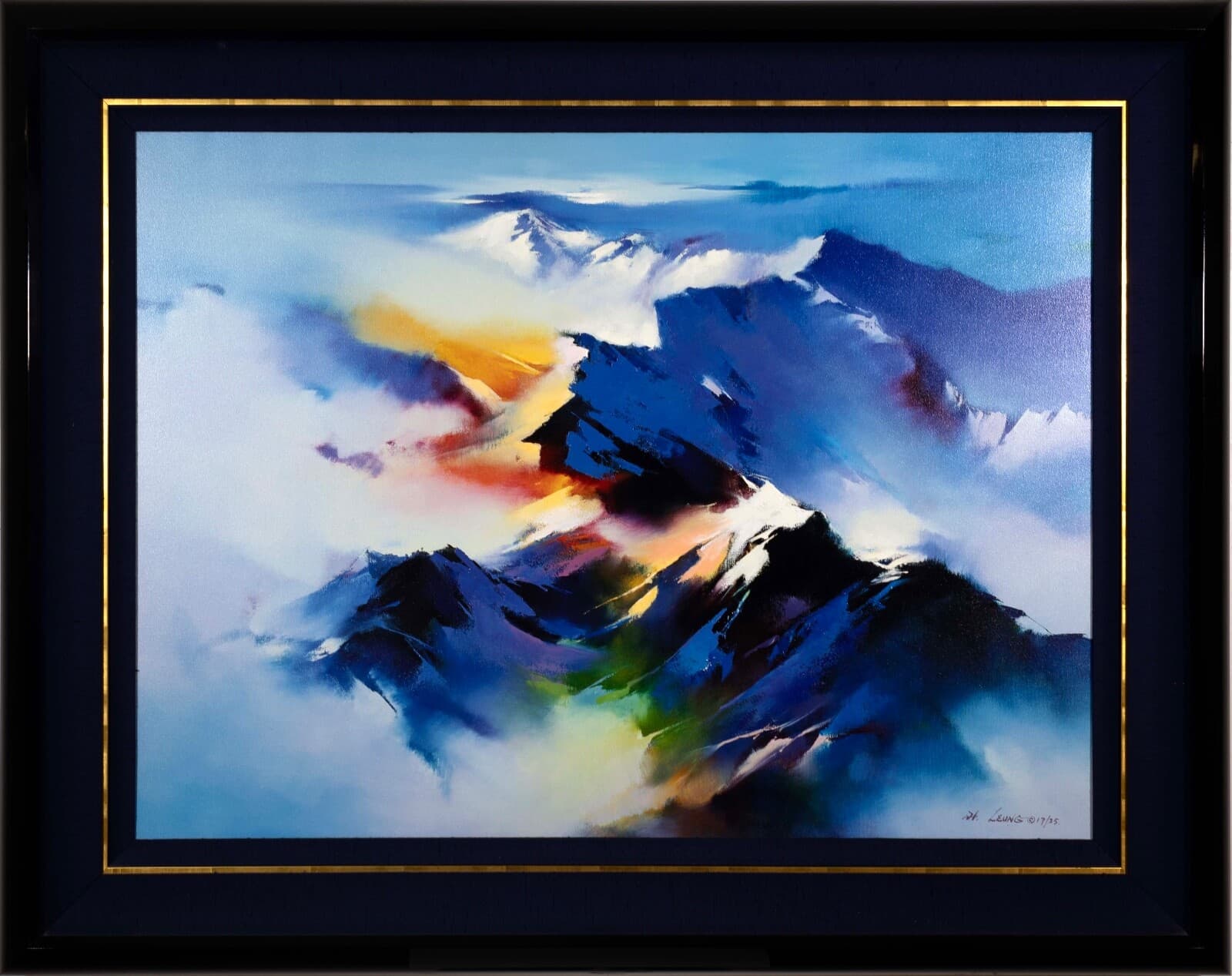 Hong Leung Celestial Vista Signed Contemporary Asian Giclee on Canvas 17/25 - Thumbnail 2