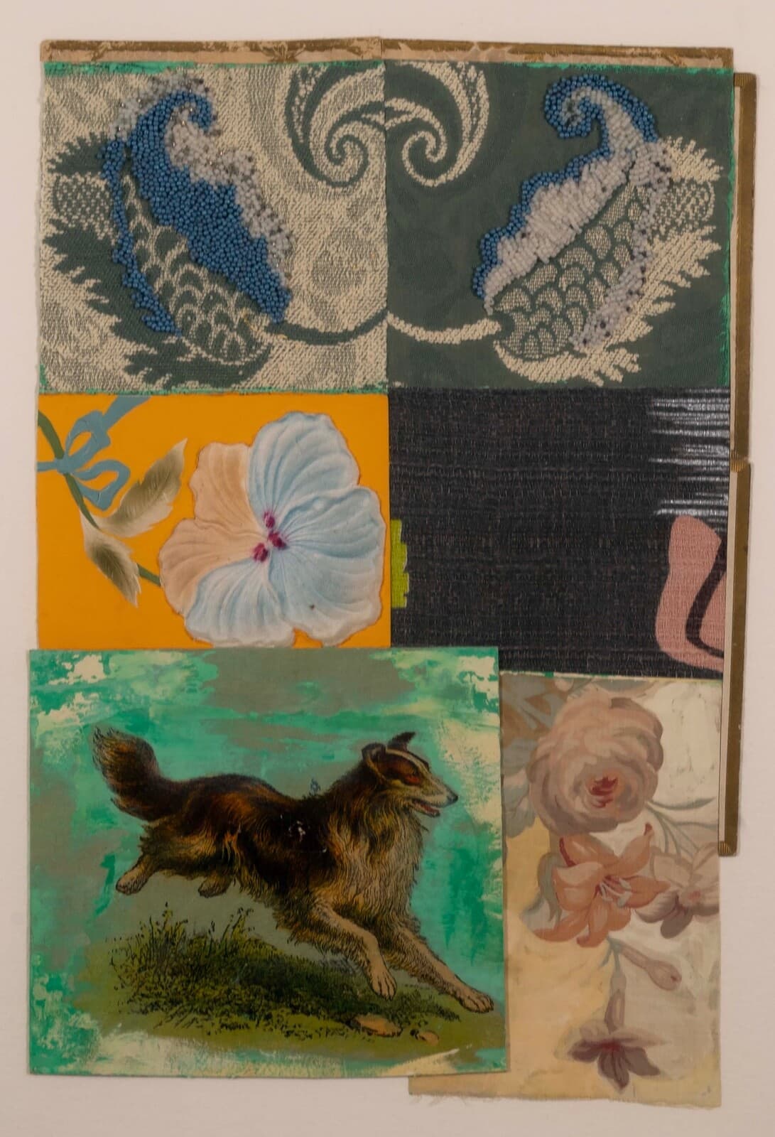 Randa Newland Untitled (Collie) Contemporary Mixed Media & Collage Framed 2002 - Thumbnail 3
