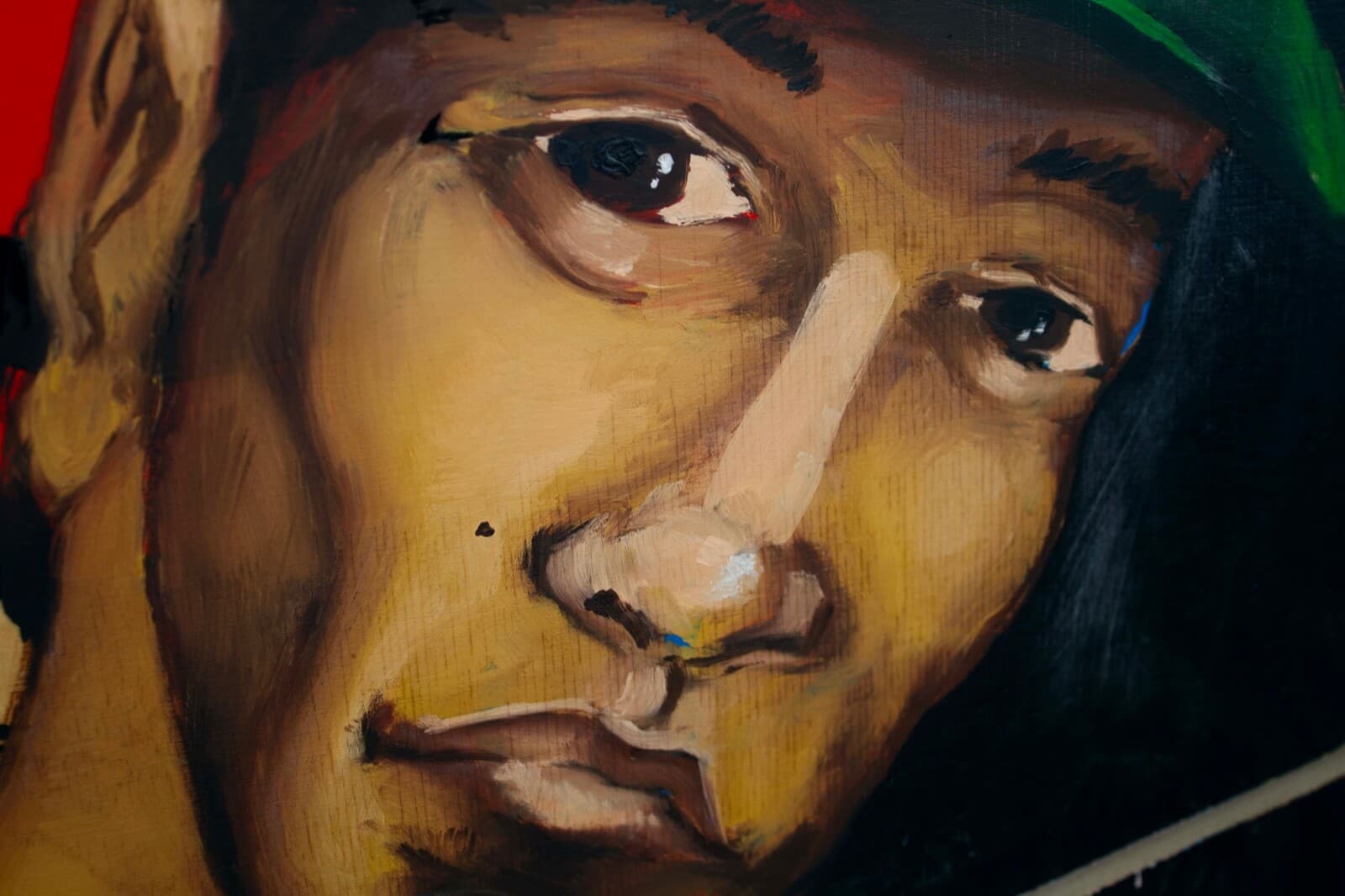 DAZE Chris Ellis Bulldog Coney Island Signed Graffiti St Art Portrait on Wood - Thumbnail 6