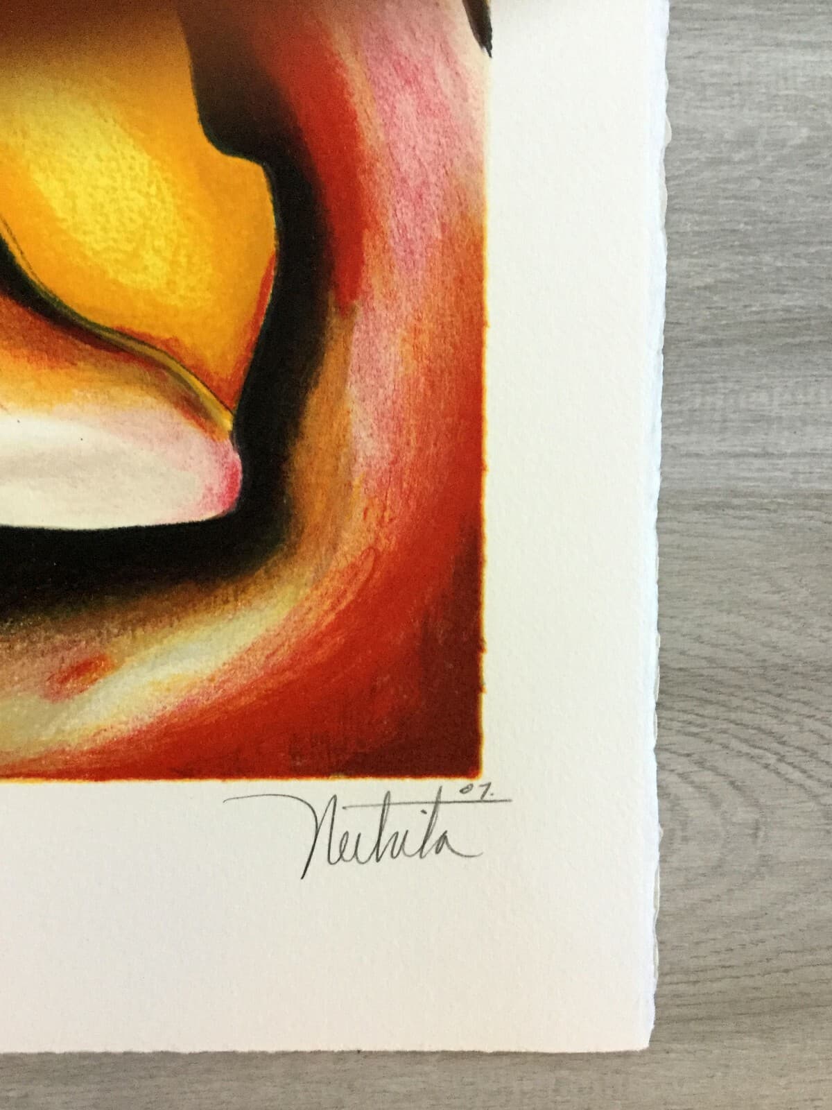 Contemporary Modernist Unframed Natures Roots Alexandra Nechita Signed Litho - Thumbnail 4