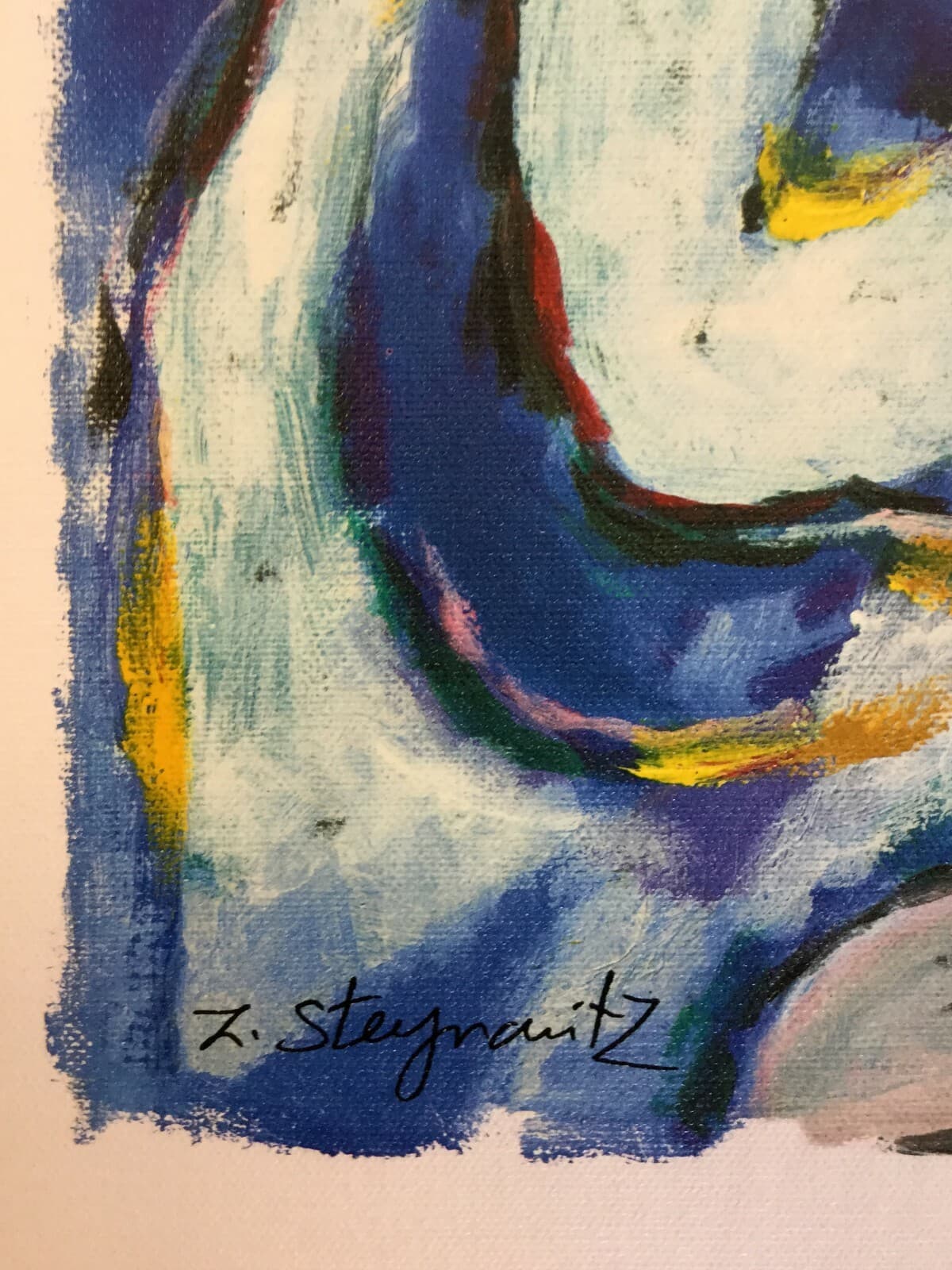 Modern Unframed Bridal Songs Zamy Steynovitz SIgned Seriolithograph on Canvas - Thumbnail 3
