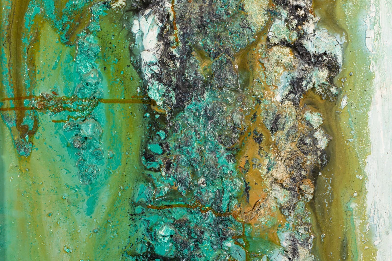 Pair of Modernist Impasto Encaustic Abstract Oil Paintings Signed J. Lehr 1970s - Thumbnail 13