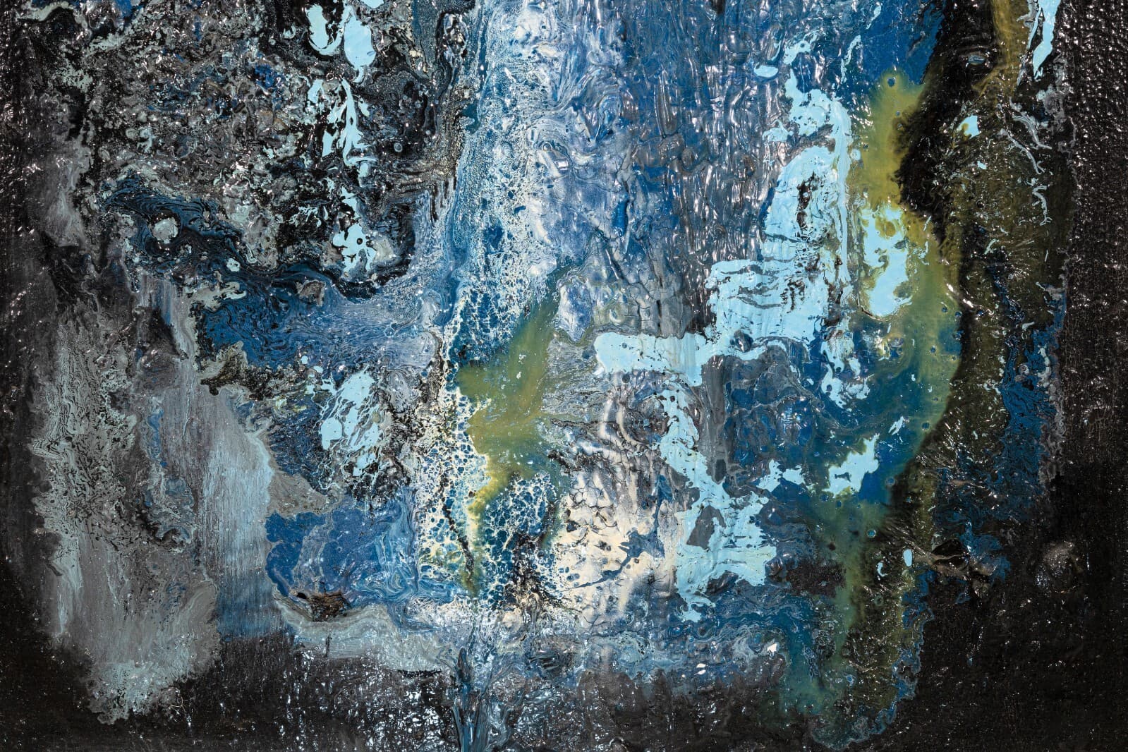Pair of Modernist Impasto Encaustic Abstract Oil Paintings Signed J. Lehr 1970s - Thumbnail 7