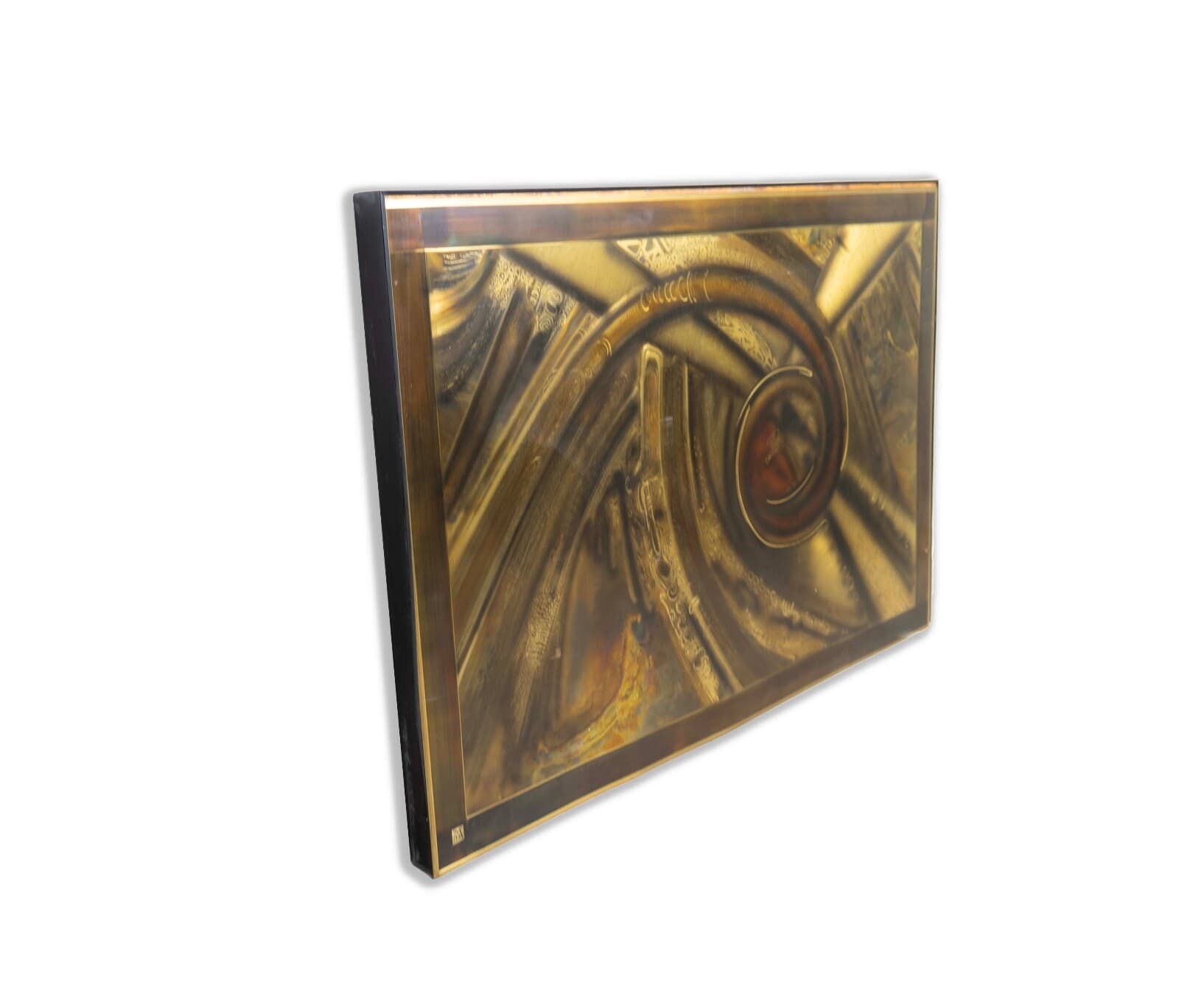 Bernhard Rohne for Mastercraft Brutalist Acid-Etched Metallic Wall Art 1970s - Thumbnail 3