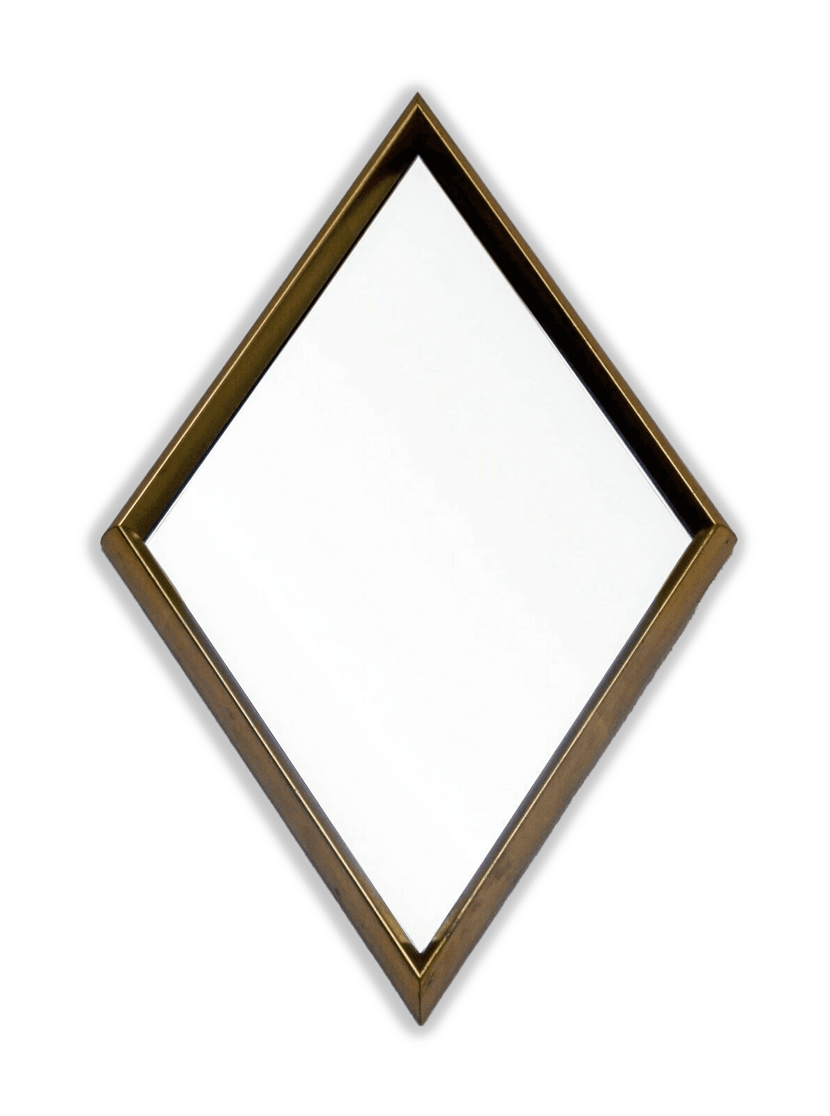 Mid Century Modern Hollywood Regency Gold Gilt Wall Mirror La Barge Diamond 60s