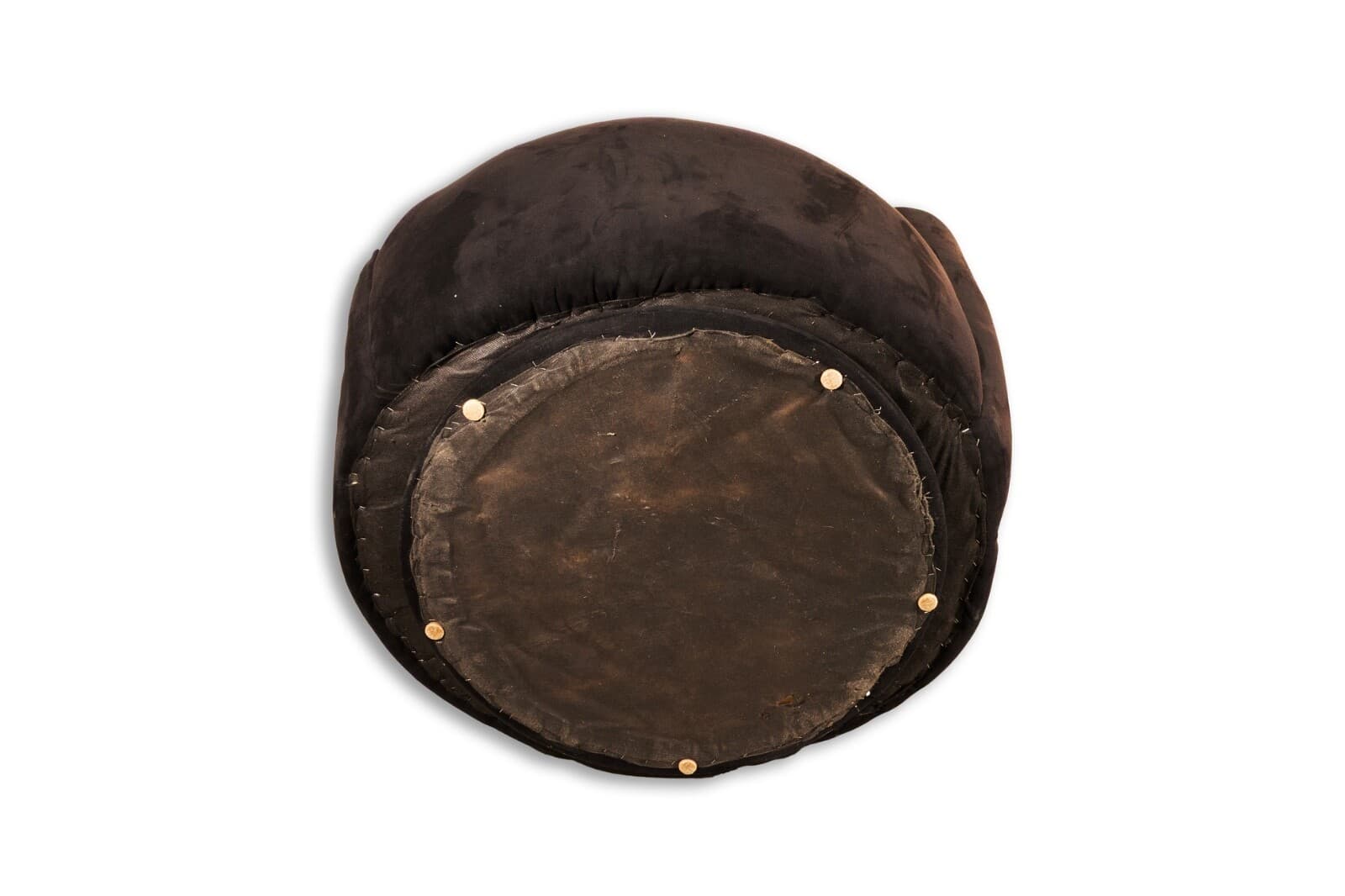 Dark brown Vladimir Kagan Modern Swivel Nautilus Lounge Chair With Ottoman - Thumbnail 9
