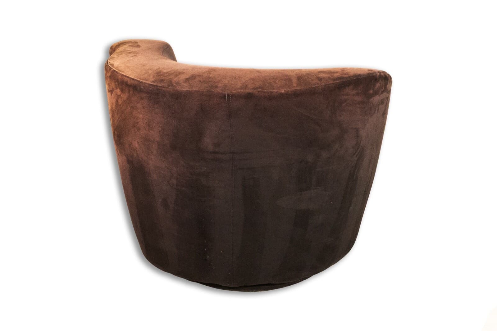 Dark brown Vladimir Kagan Modern Swivel Nautilus Lounge Chair With Ottoman - Thumbnail 5