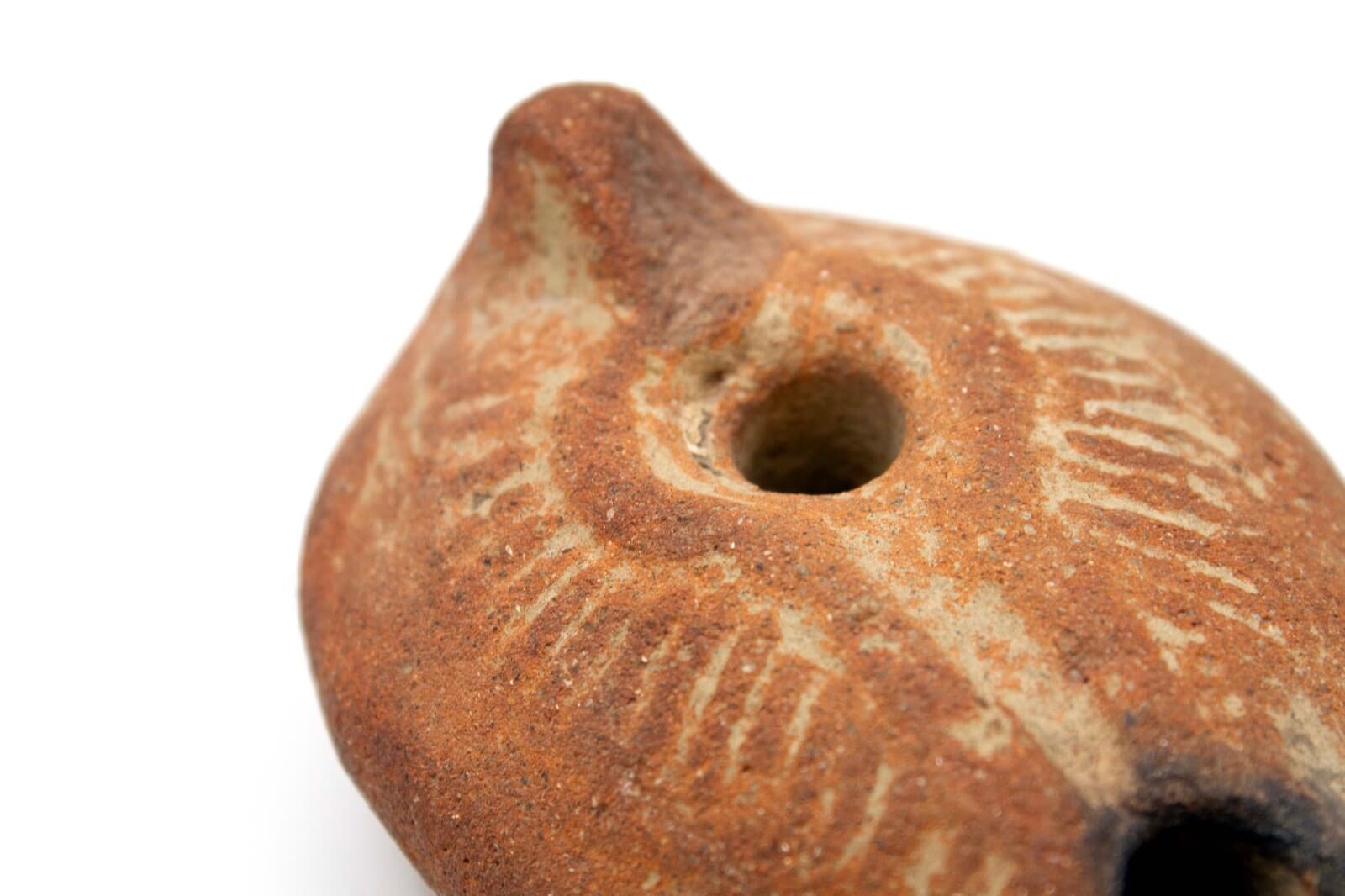 Pre-Columbian Ancient Boat-Shaped Terracotta Pottery Oil Lamp Historic Artifact - Thumbnail 10