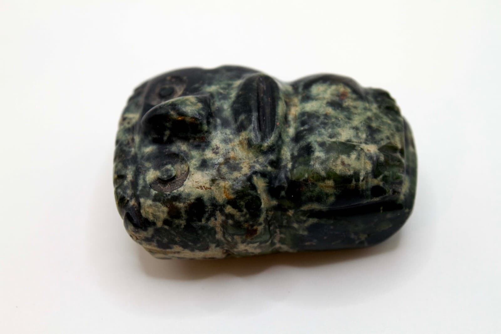 Pre-Columbian Mexico Mayan Carved Mask in Stone Historic Artifact Late Classic - Thumbnail 3