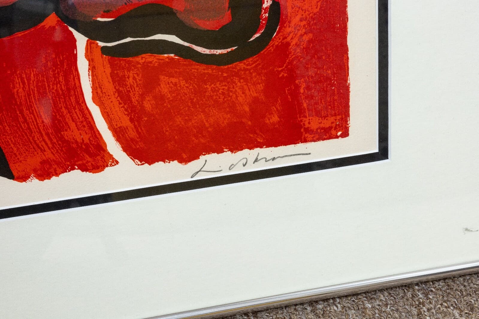 Bengt Lindström Composition, Tête d'Animal Signed Lithograph E.A. XI/XII Framed - Thumbnail 3