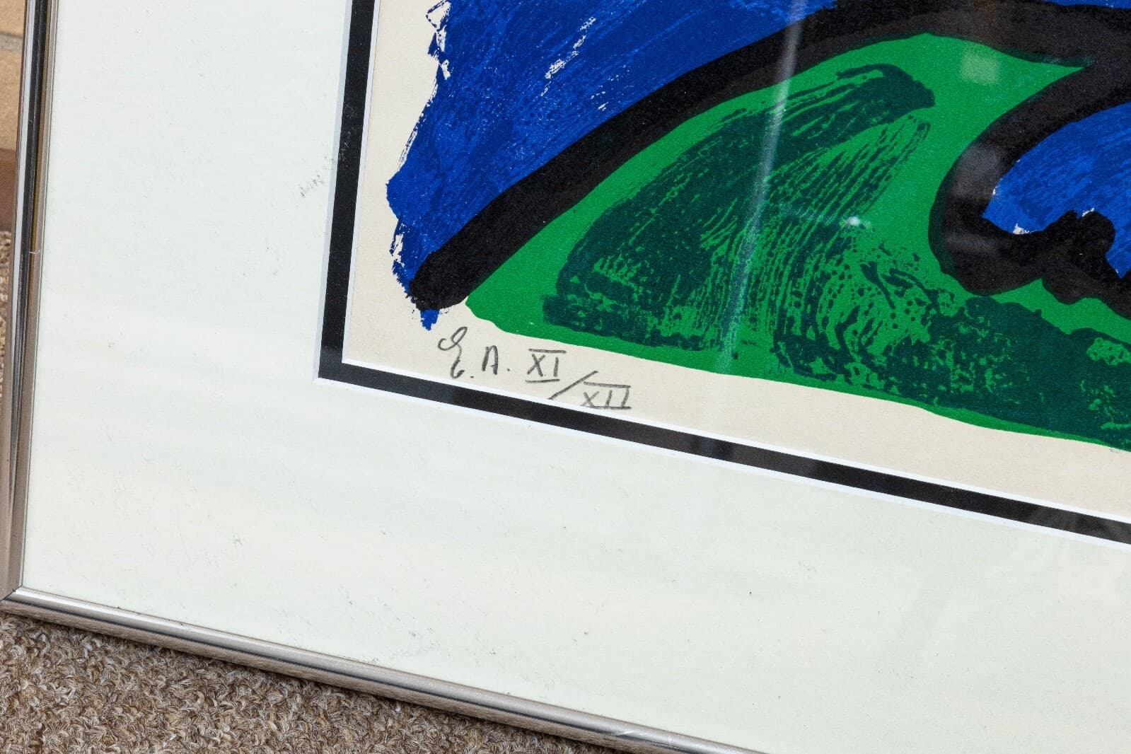 Bengt Lindström Composition, Tête d'Animal Signed Lithograph E.A. XI/XII Framed - Thumbnail 4
