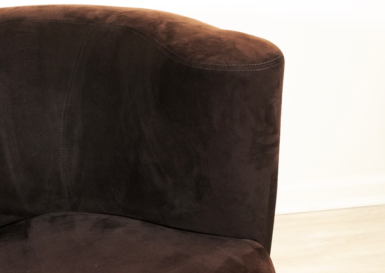 Dark brown Vladimir Kagan Modern Swivel Nautilus Lounge Chair With Ottoman - Thumbnail 6
