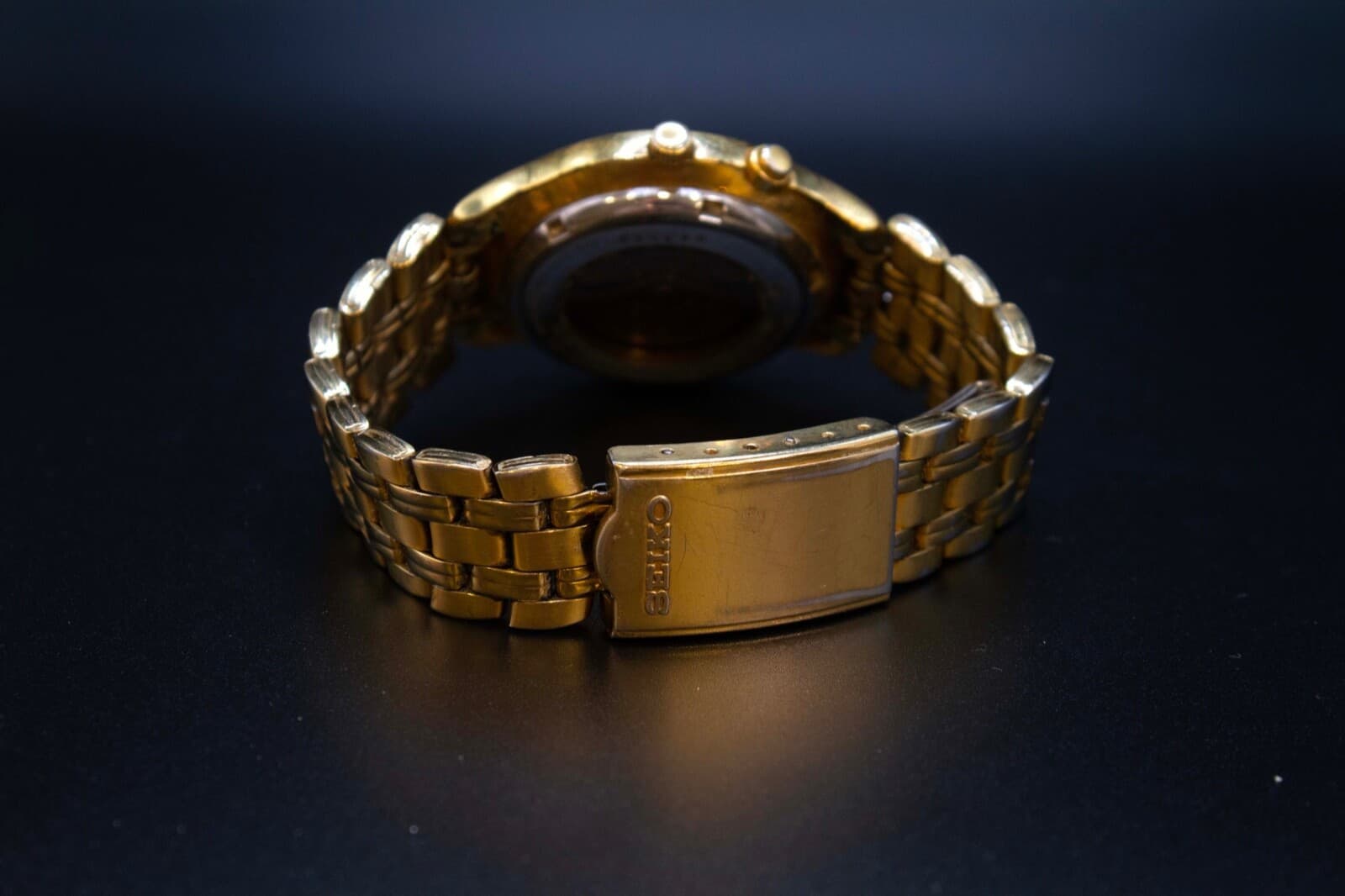 Seiko Kinetic Wristwatch Gold Stainless Steel - Thumbnail 4
