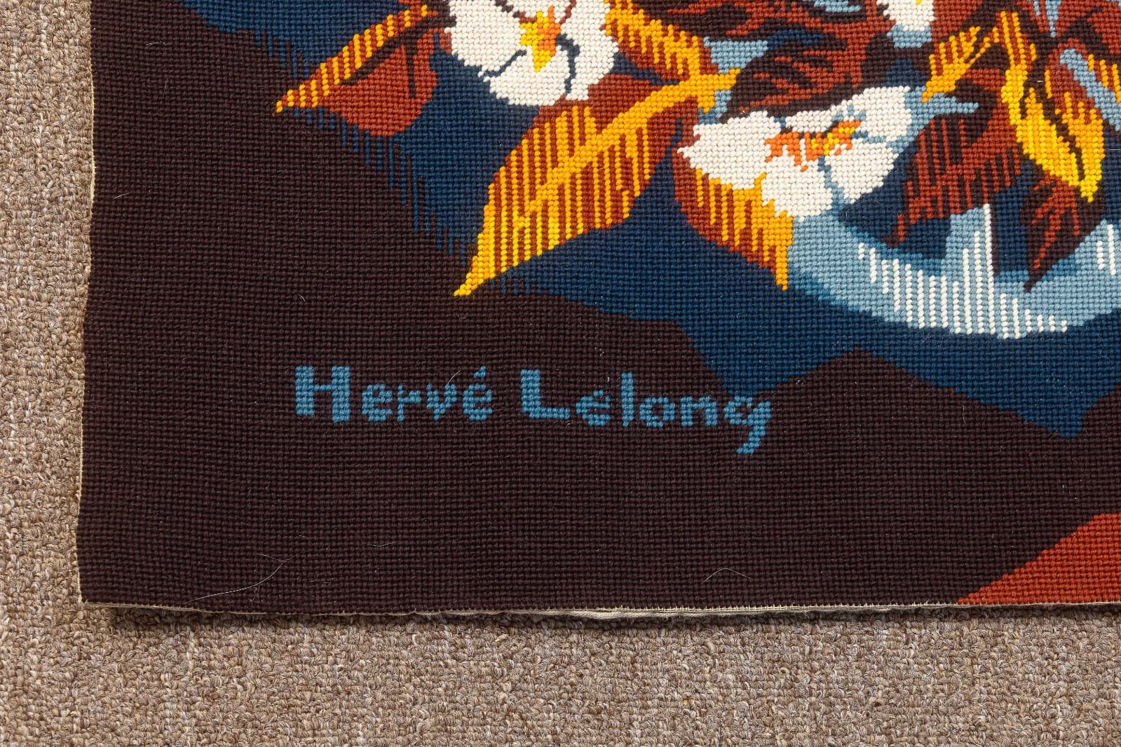 Hervé Lelong (1935–2023) Les Fruits de l’Été 1977 Signed Wool Tapestry 54/250 - Thumbnail 5