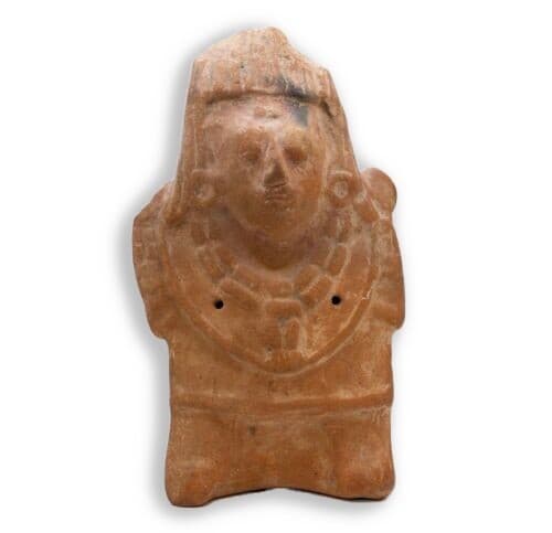 Pre-Columbian Mexico Mayan Rattle Terracotta Pottery Historic Artifact