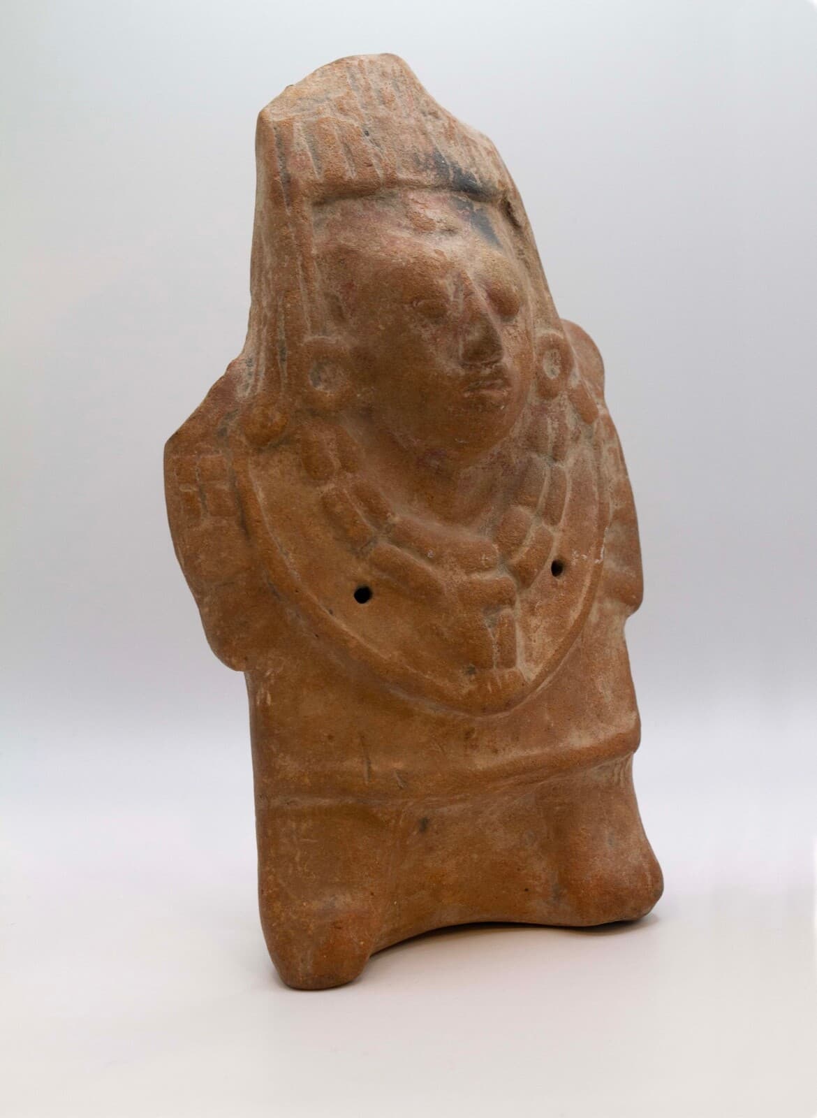 Pre-Columbian Mexico Mayan Rattle Terracotta Pottery Historic Artifact - Thumbnail 4
