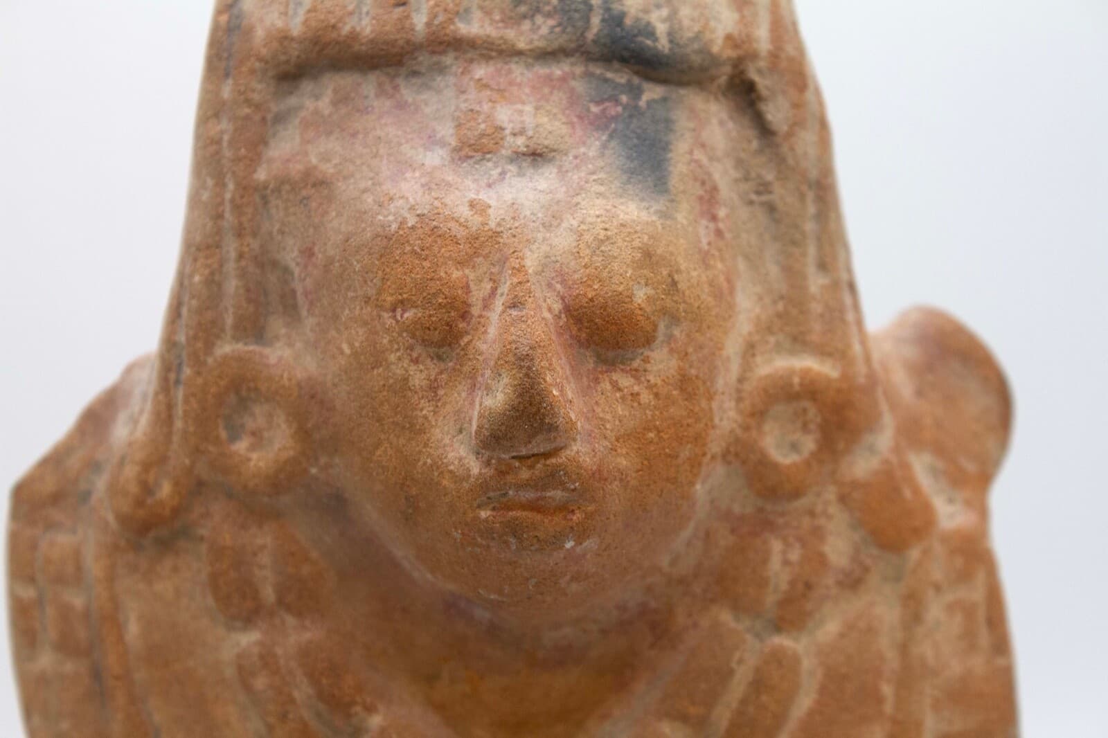 Pre-Columbian Mexico Mayan Rattle Terracotta Pottery Historic Artifact - Thumbnail 7