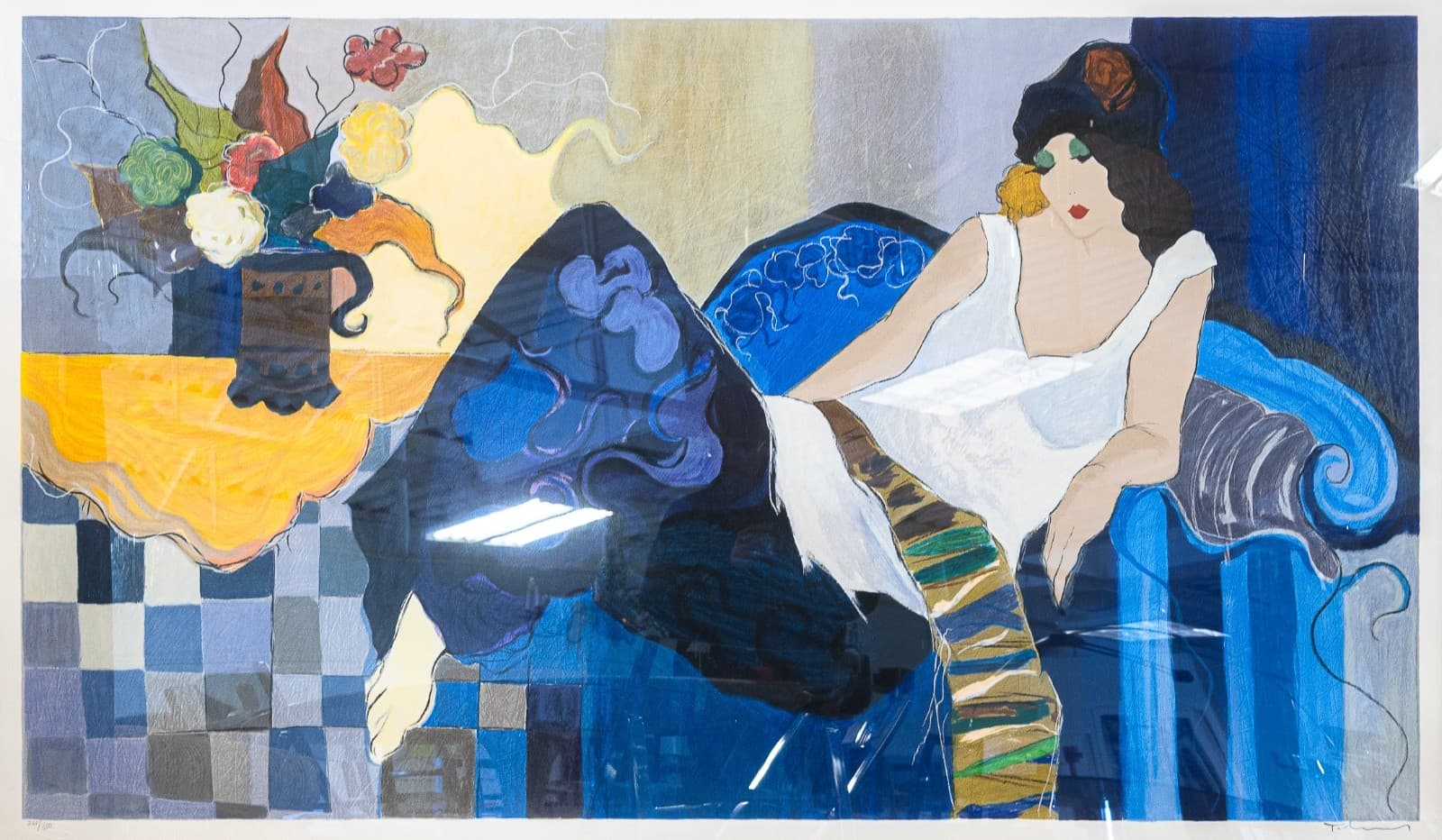Itzchak Tarkay Le Fiance Signed 1990 Signed Color Serigraph on Paper 235/350 - Thumbnail 2